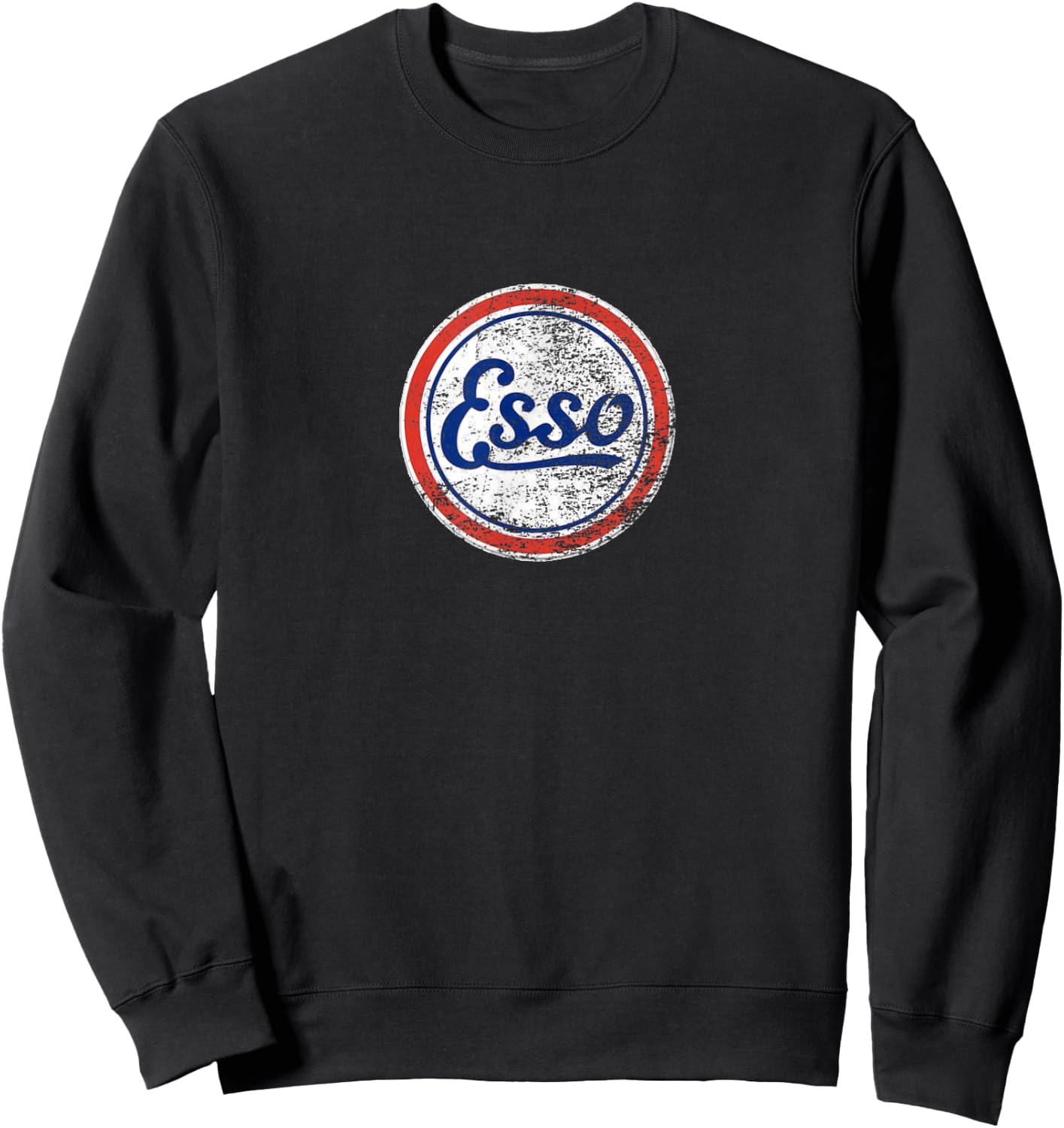Vintage Car ESSO Gas Station and Sweatshirt - Sweatshirt | Black