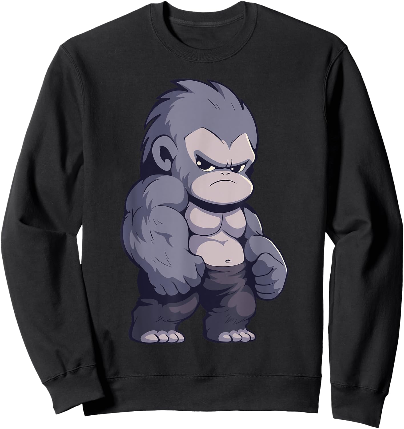 Buff Alpha Silverback Gorilla Ape Design Boxing Gorilla Gym Sweatshirt - Sweatshirt | Black