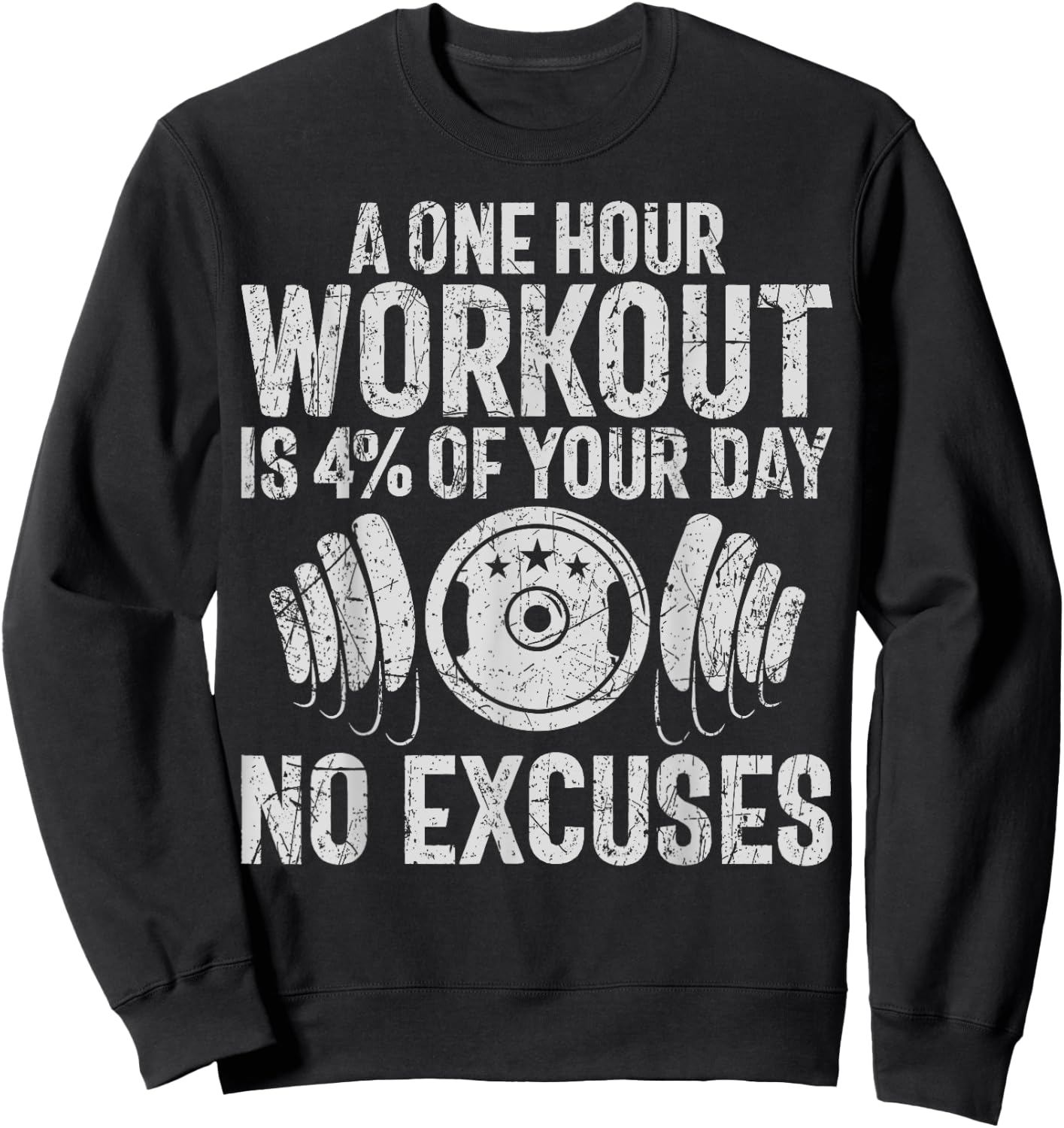 A one Hour Workout is 4% of your Day Personal Trainer Sweatshirt - Sweatshirt | Black