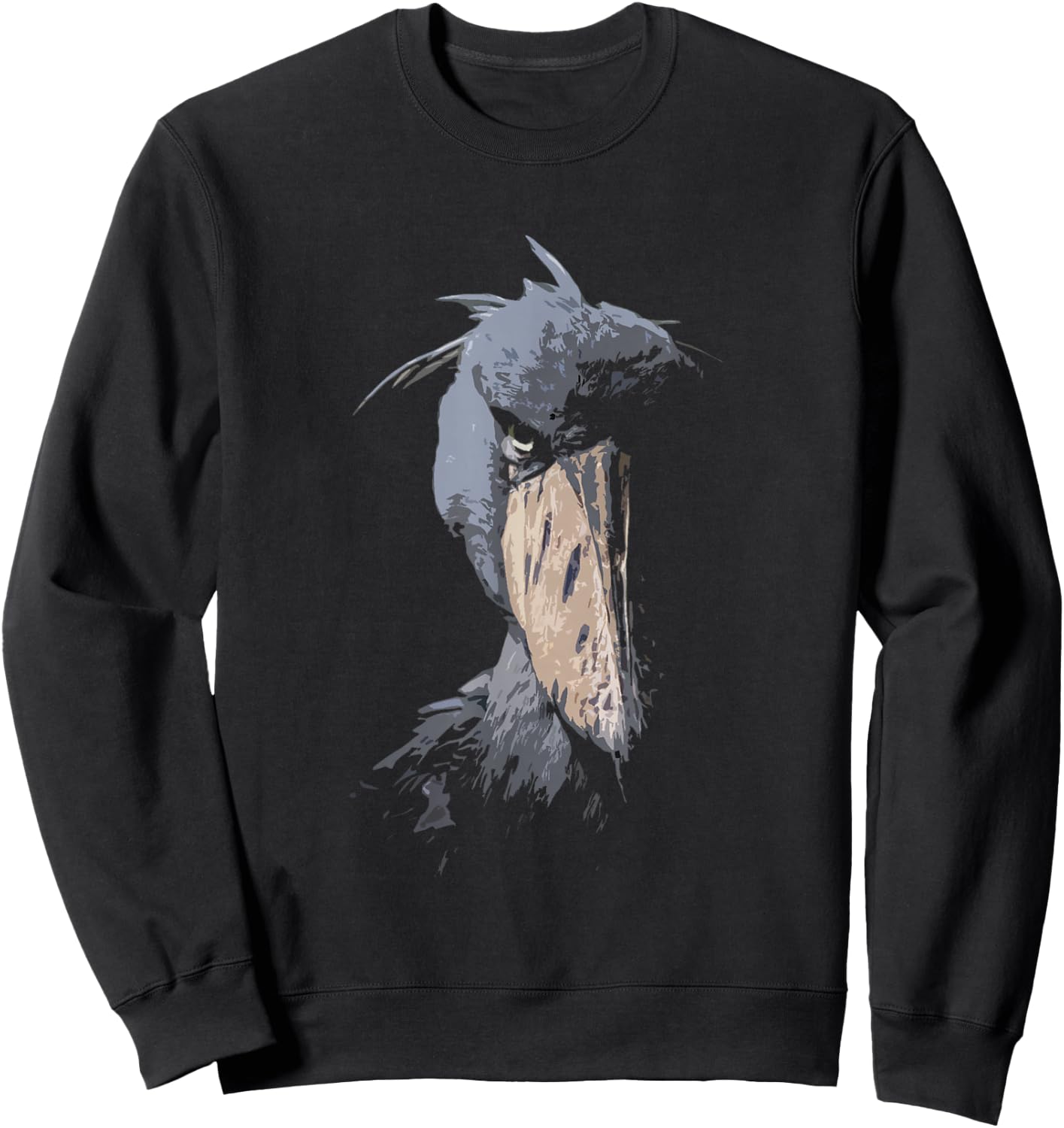 Shoebill African Bird Aztec Mayan Bird Lover Cool Distressed Sweatshirt - Sweatshirt | Black