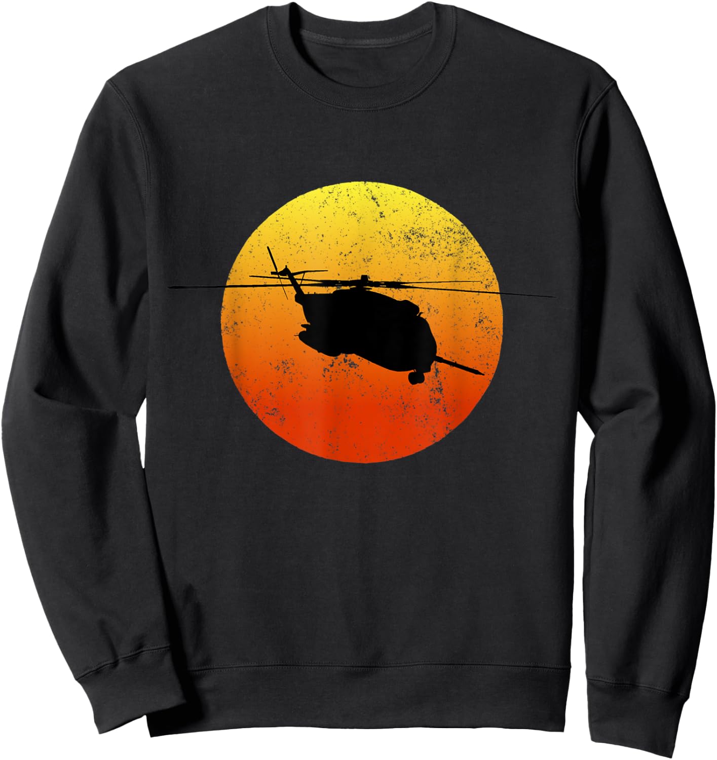 CH53 Super Stallion Silhouette Sunset Helicopter CH53 Sweatshirt - Sweatshirt | Black