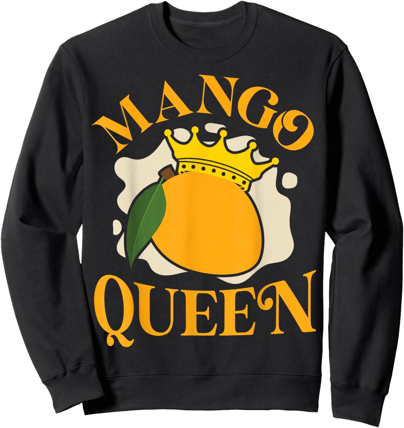 Fruit Lover Mango Queen Sweatshirt - Sweatshirt | Black