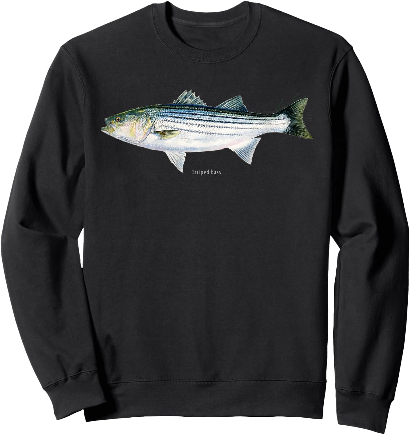 Studio Abachar Striped Bass Striper Sweatshirt - Sweatshirt | Black