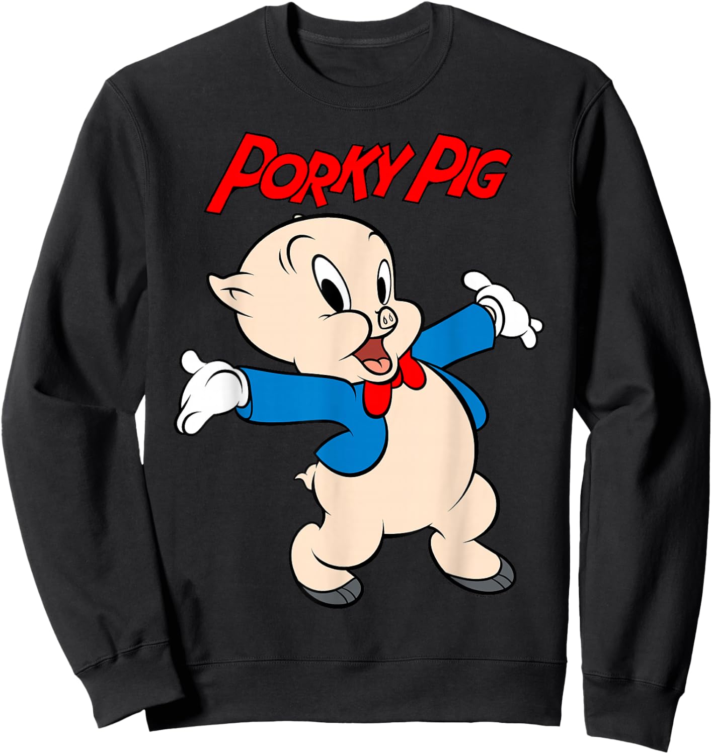 Looney Tunes Porky Pig Vintage Portrait Sweatshirt - Sweatshirt | Black