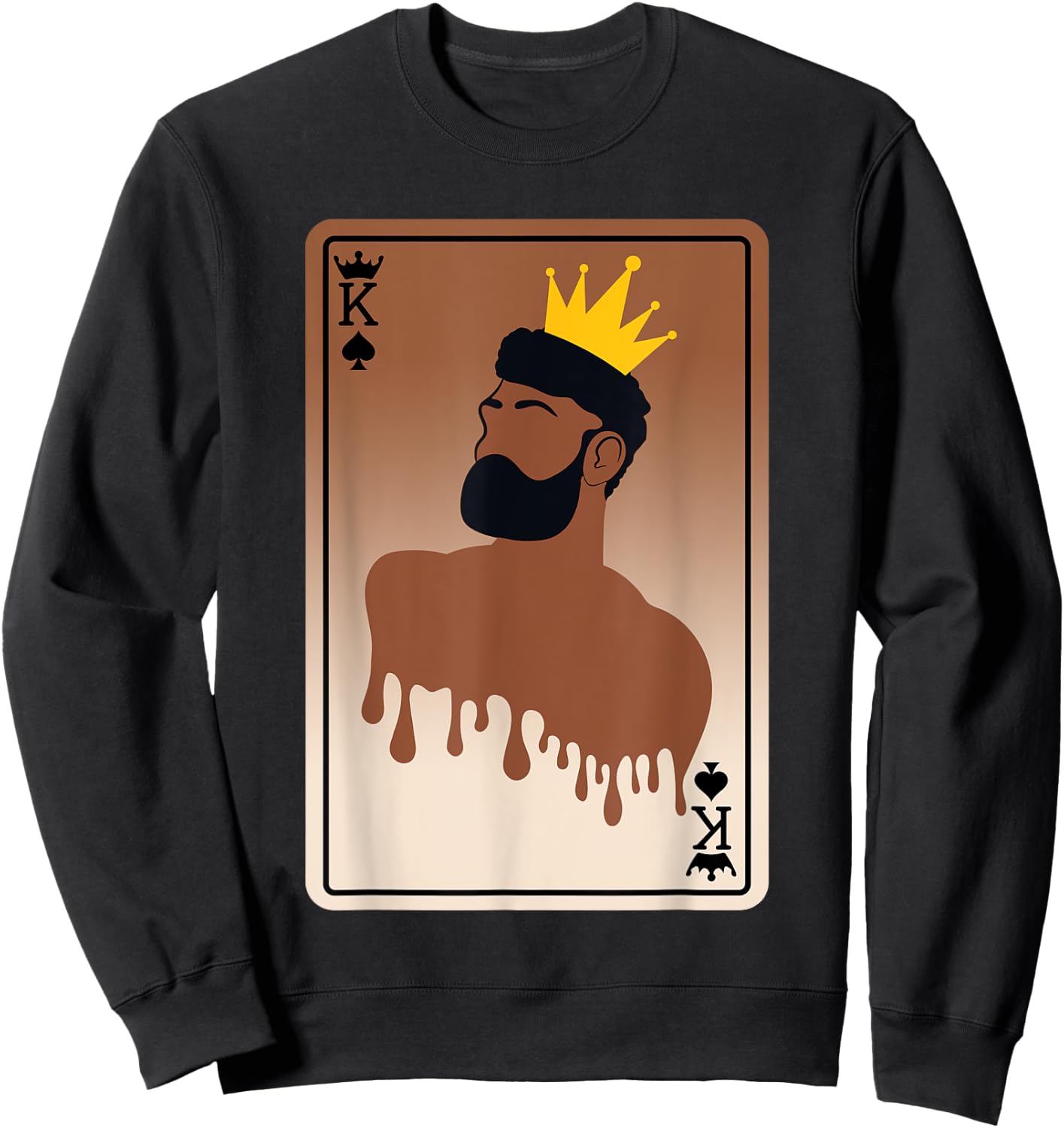 Spades King Card Afro American Black History Month Melanin Sweatshirt - Sweatshirt | Black