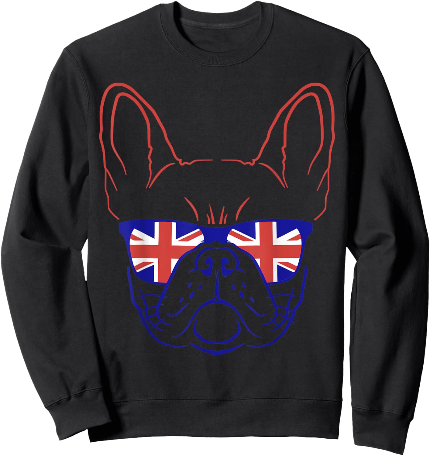 Great Britain Flag Shirt Independence Day Symbol English Dog Sweatshirt - Sweatshirt | Black