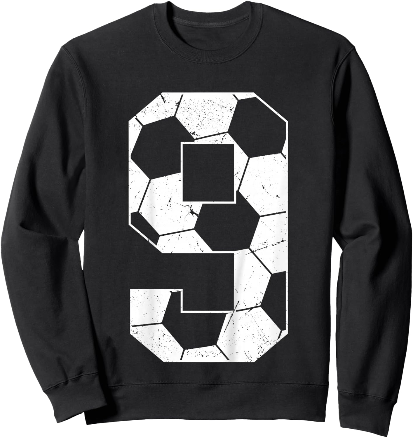 Kids 9th Birthday Boy Soccer Player Football 9 Years Old Sweatshirt - Sweatshirt | Black