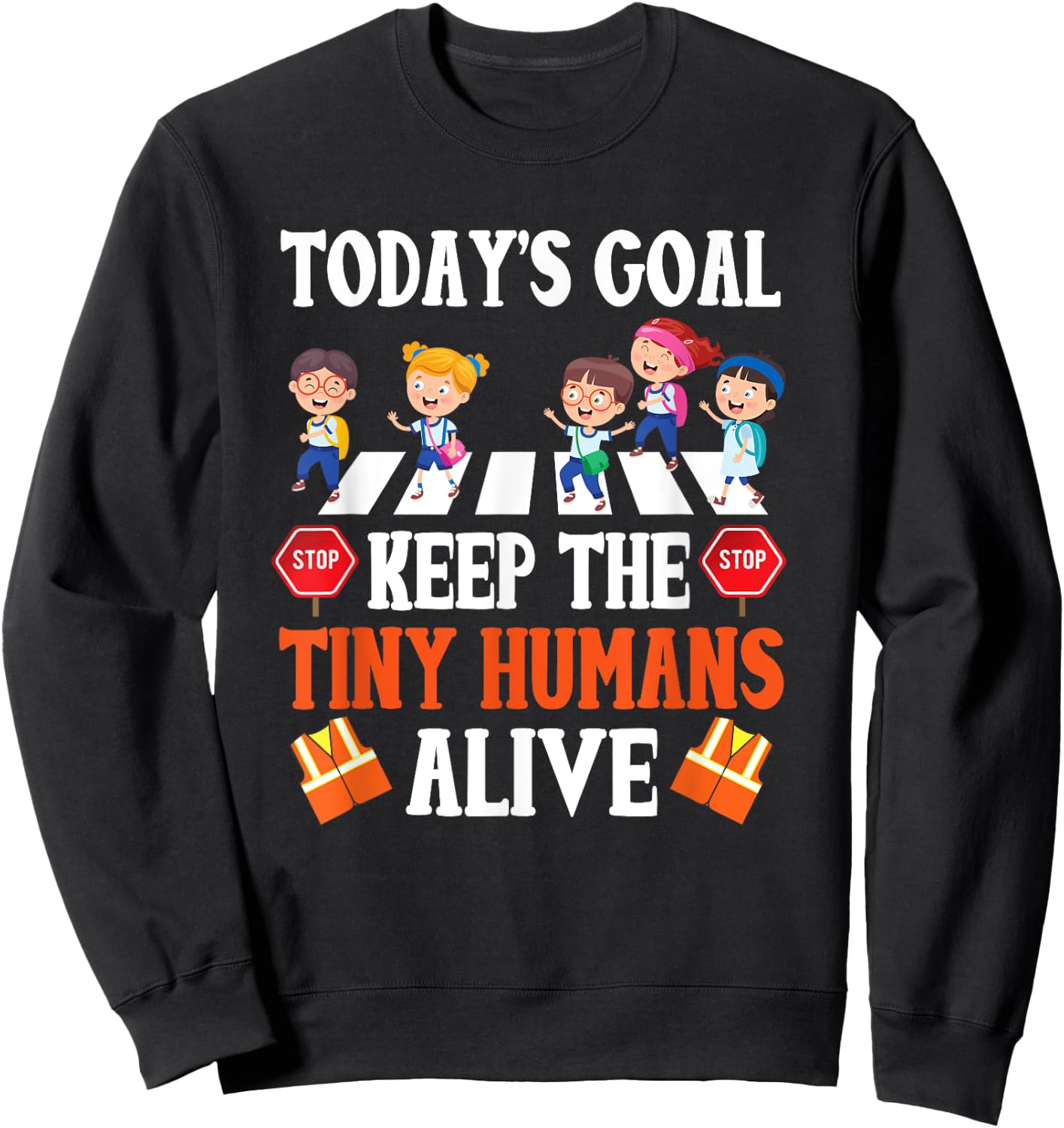 School Crossing Guard Sweatshirt - Sweatshirt | Black