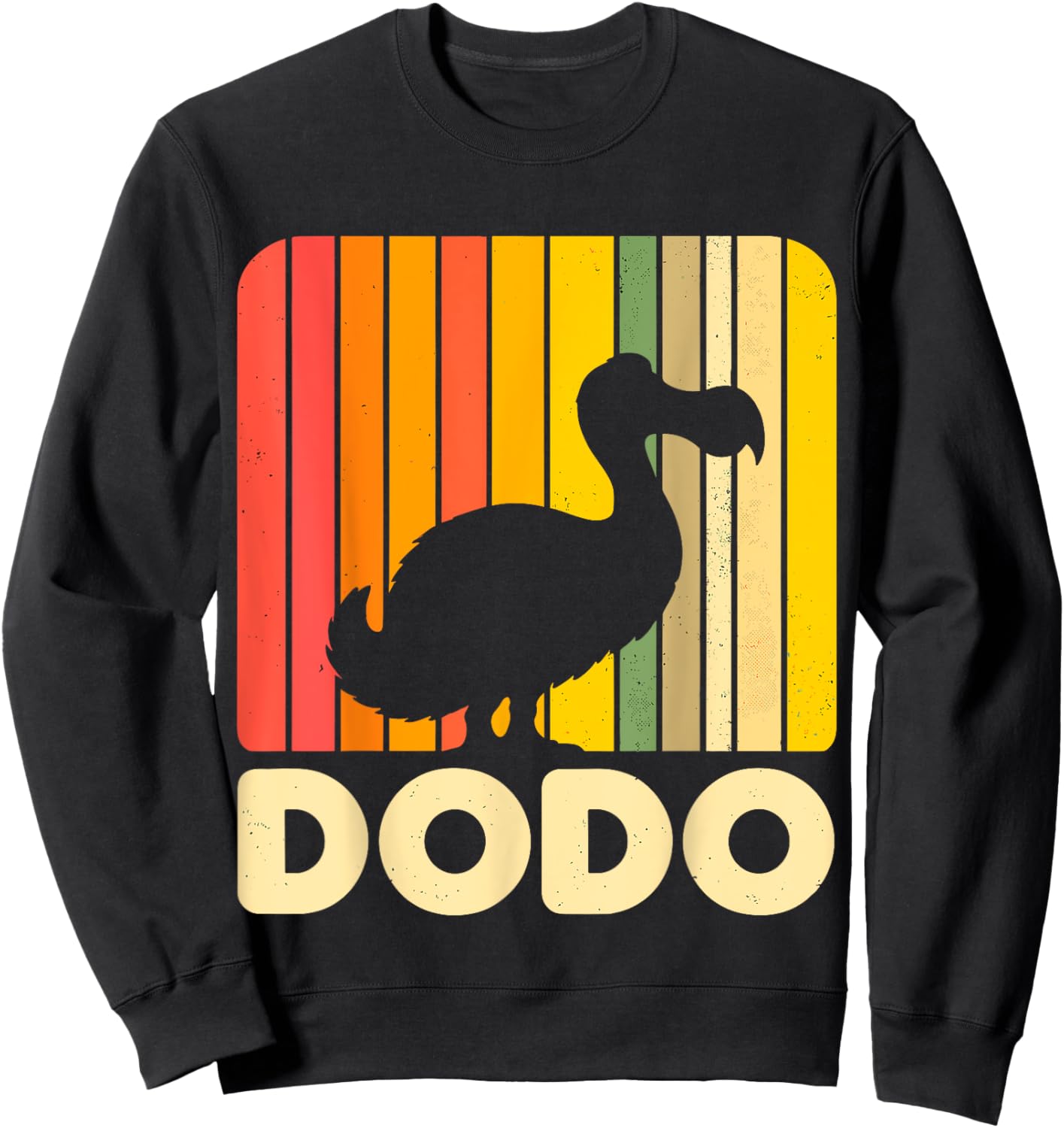 Retro Dodo Bird Animal Sweatshirt - Sweatshirt | Black