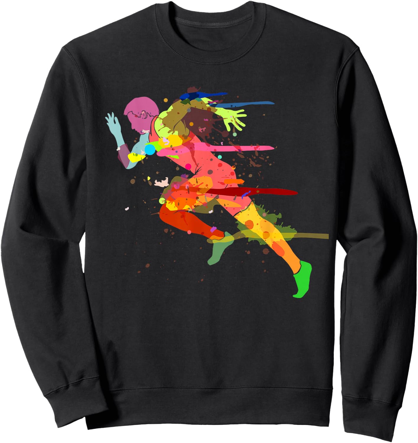 Sprinter Track and Field Runner Running Marathon Gift Sweatshirt - Sweatshirt | Black