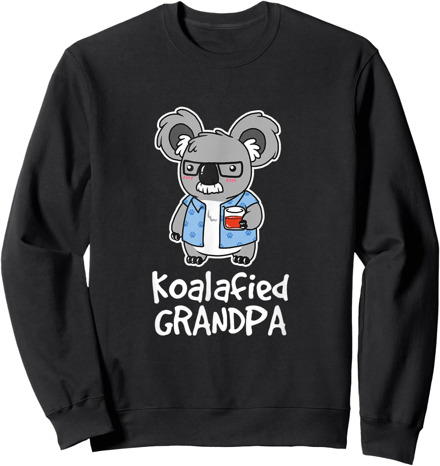 Koalafied Grandpa Koala Bear Animal Lover Daddy Sweatshirt - Sweatshirt | Black