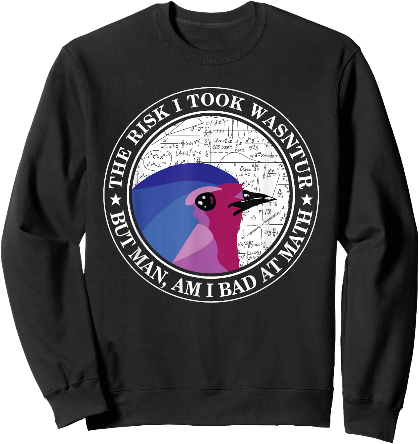 The Risk I Took Was Calculated But Man Am I Bad At Math Sweatshirt - Sweatshirt | Black