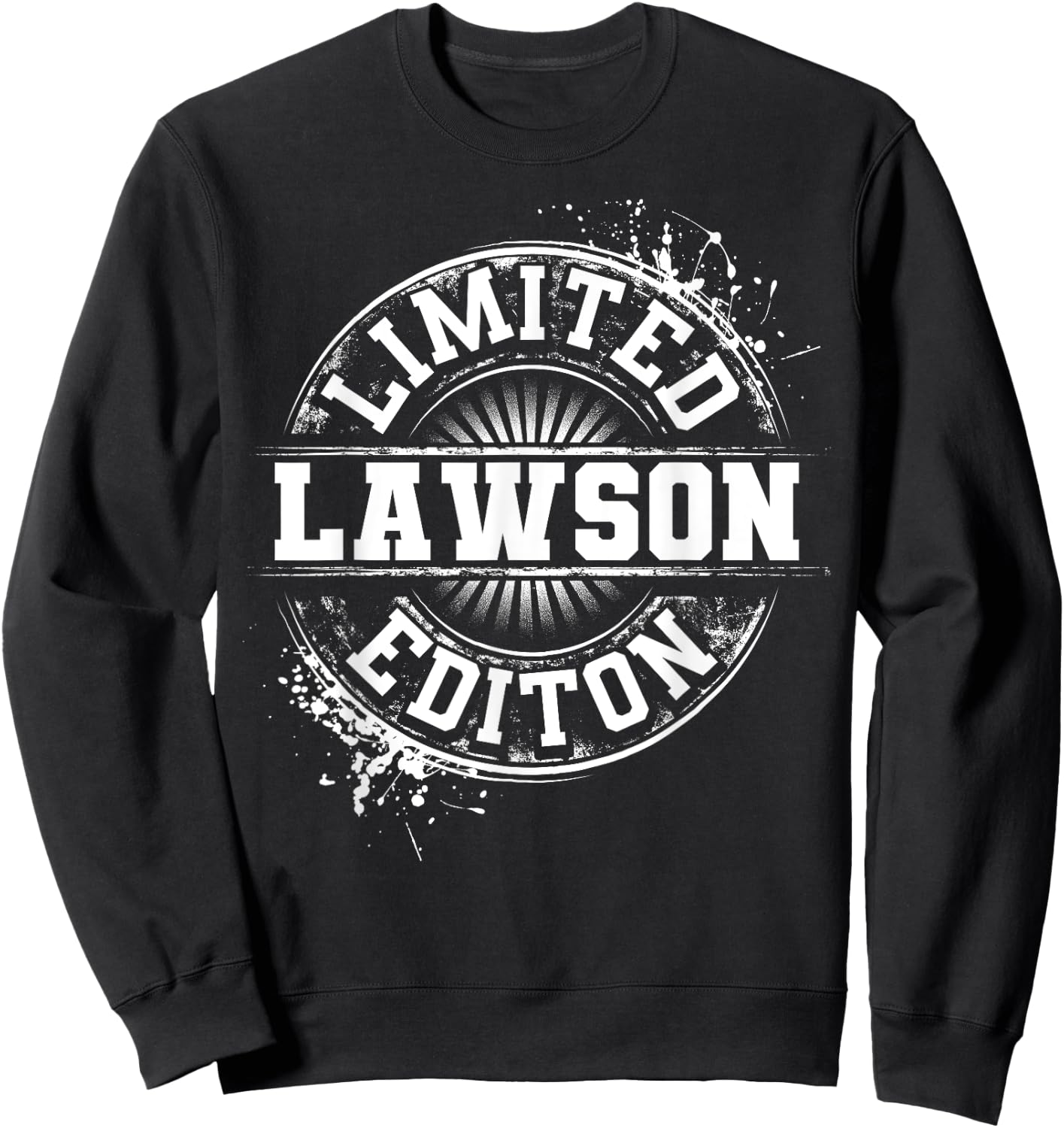 LAWSON Funny Surname Family Tree Birthday Reunion Gift Sweatshirt - Sweatshirt | Black
