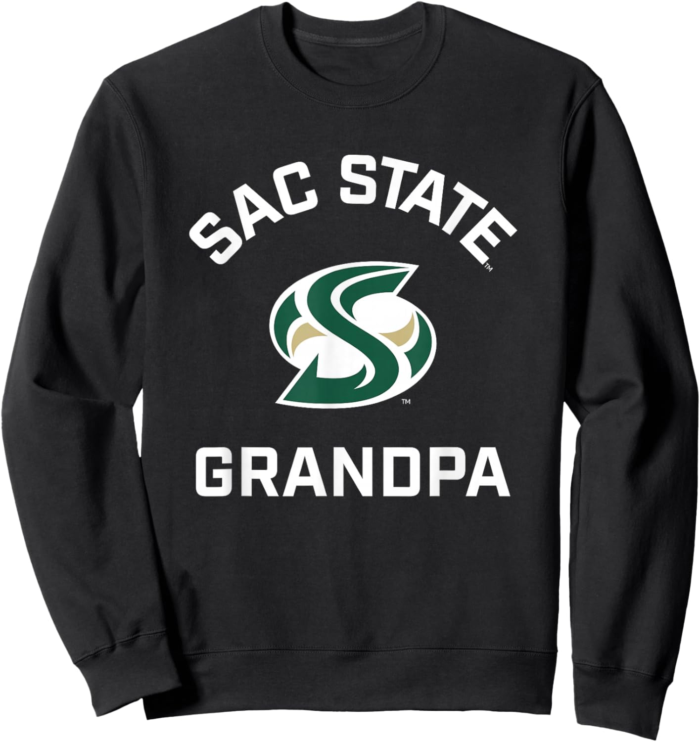 Sacramento State CSUS Hornets Arched Grandpa Sweatshirt - Sweatshirt | Black