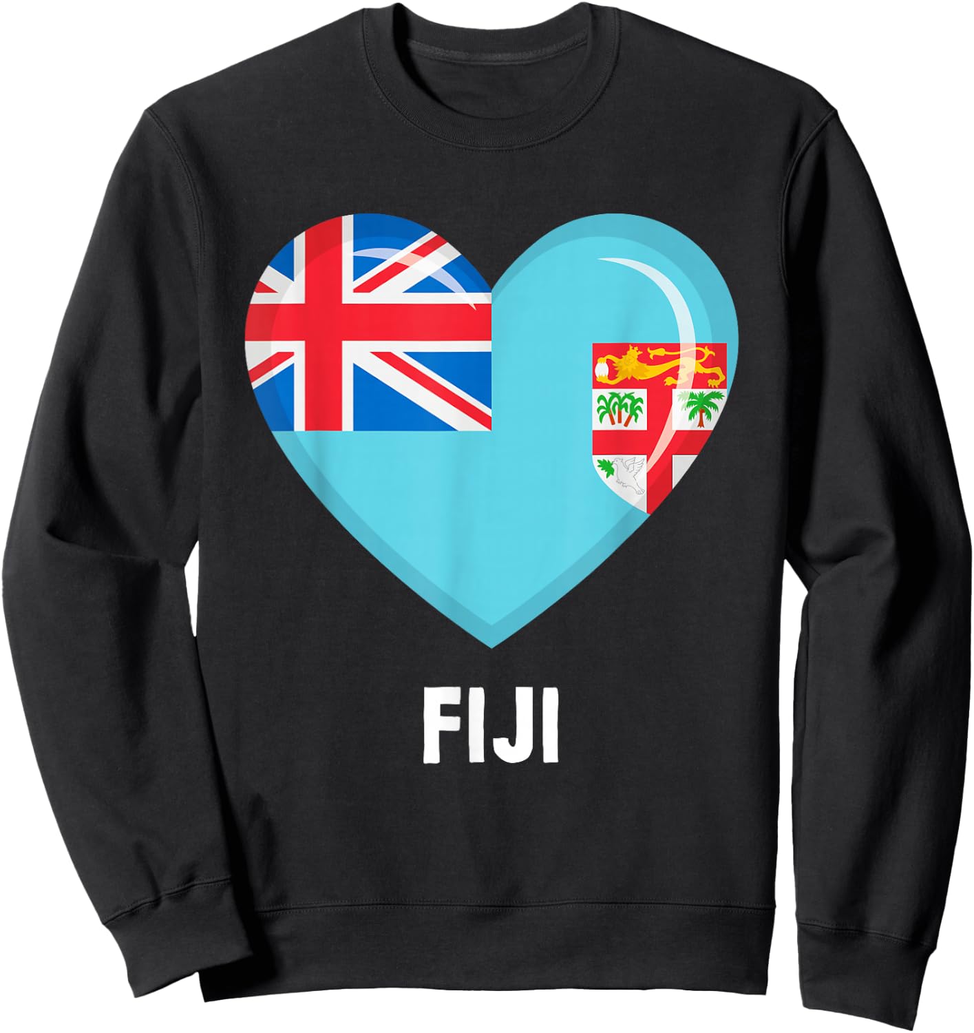 Fiji Flag Jersey | Fiji Sweatshirt - Sweatshirt | Black