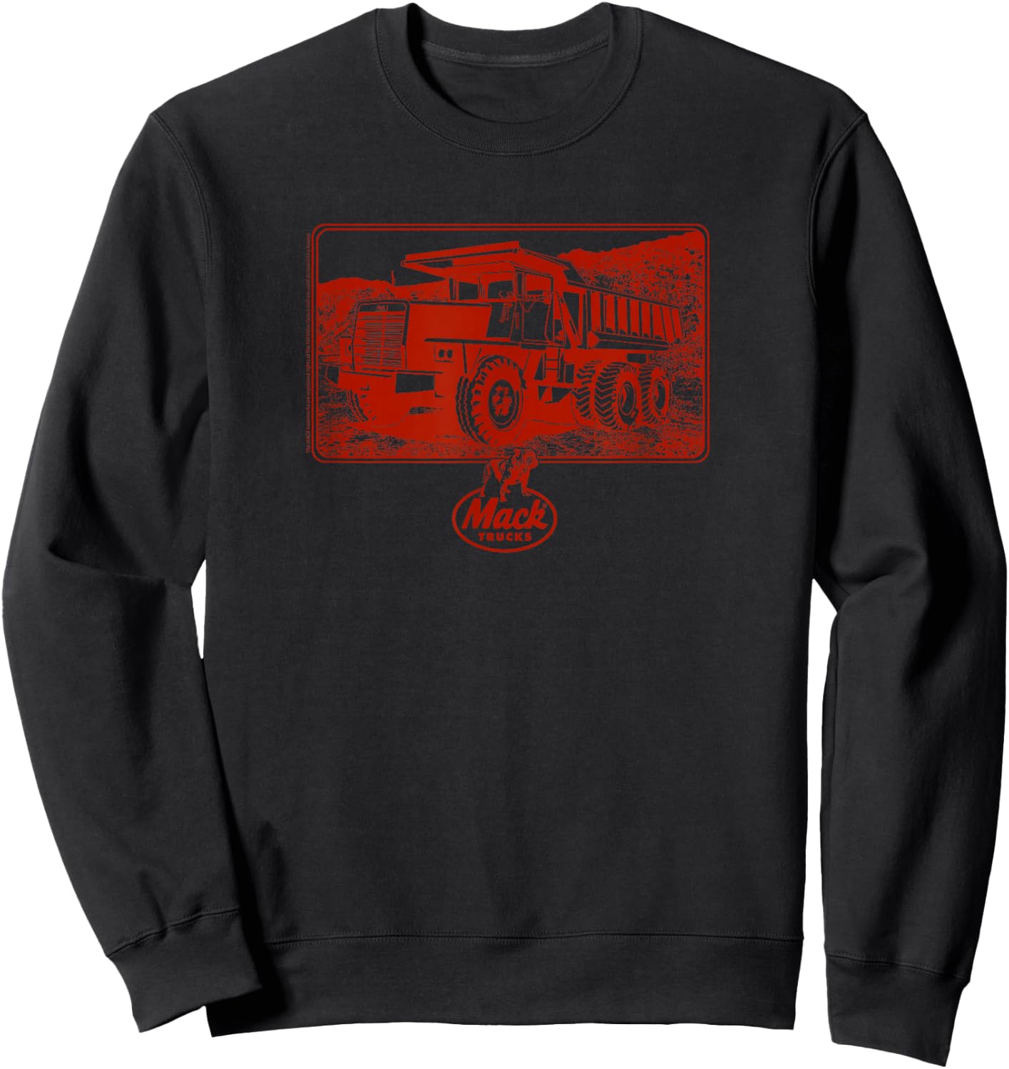 Mack Trucks Model Mining Duty Dumper Sweatshirt - Sweatshirt | Black