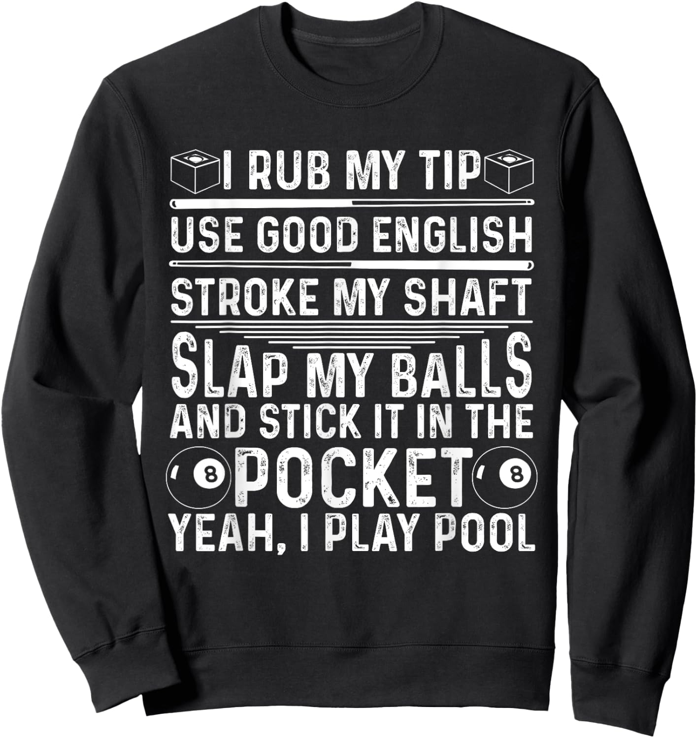 Funny Pool Player Billiard Gift Women Game Lovers Sweatshirt - Sweatshirt | Black