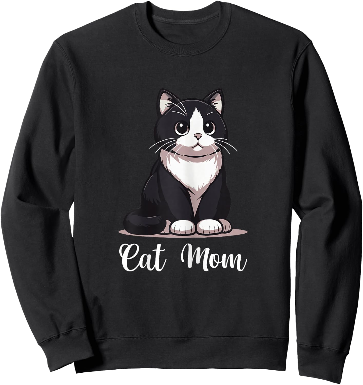Tuxedo Cat Mom Tuxedo Cat Lover Tuxedo Cat Owner Sweatshirt - Sweatshirt | Black