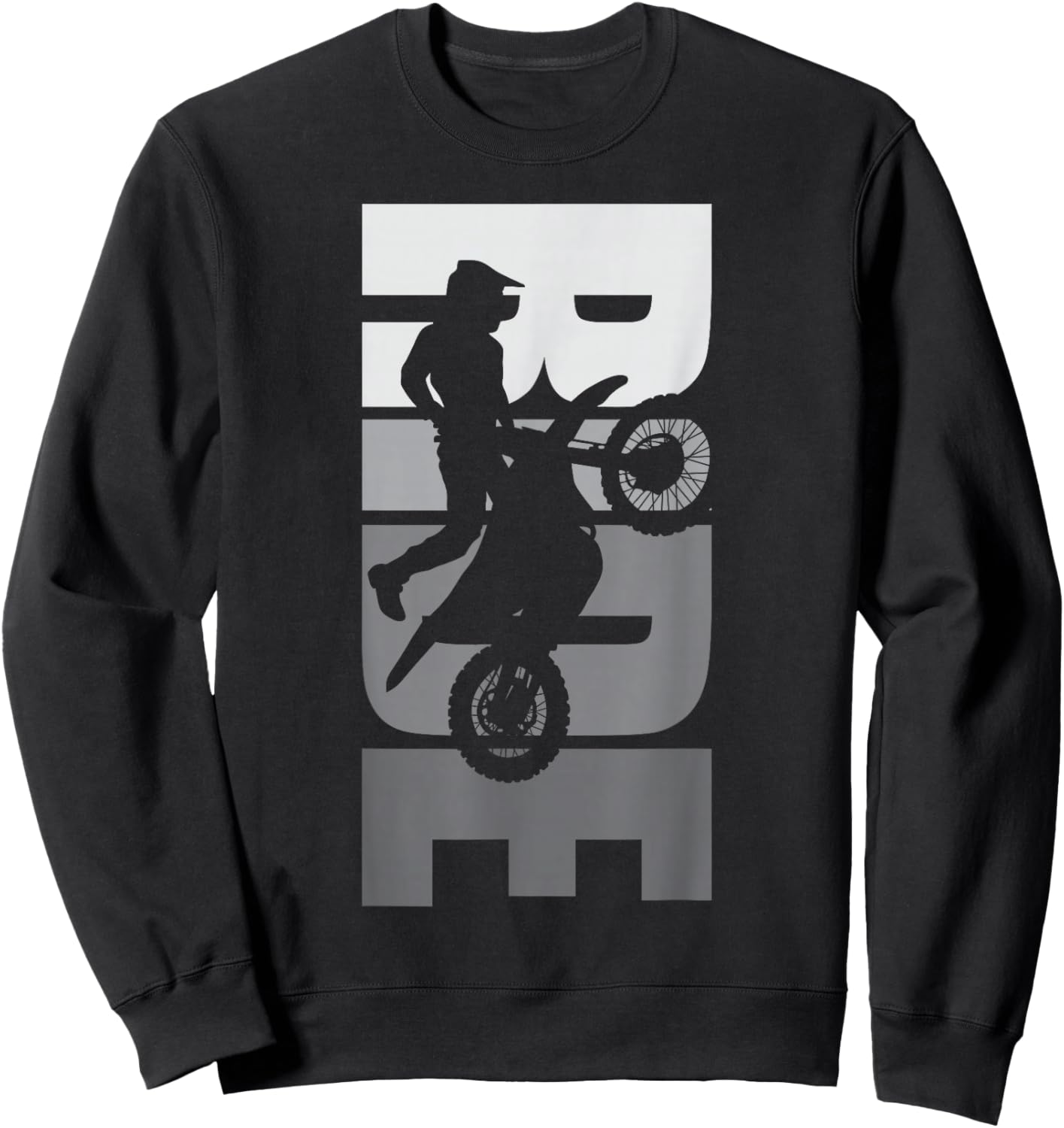 Ride: Dirt Bike Motocross Motorbike MX Off-Road Life Passion Sweatshirt - Sweatshirt | Black