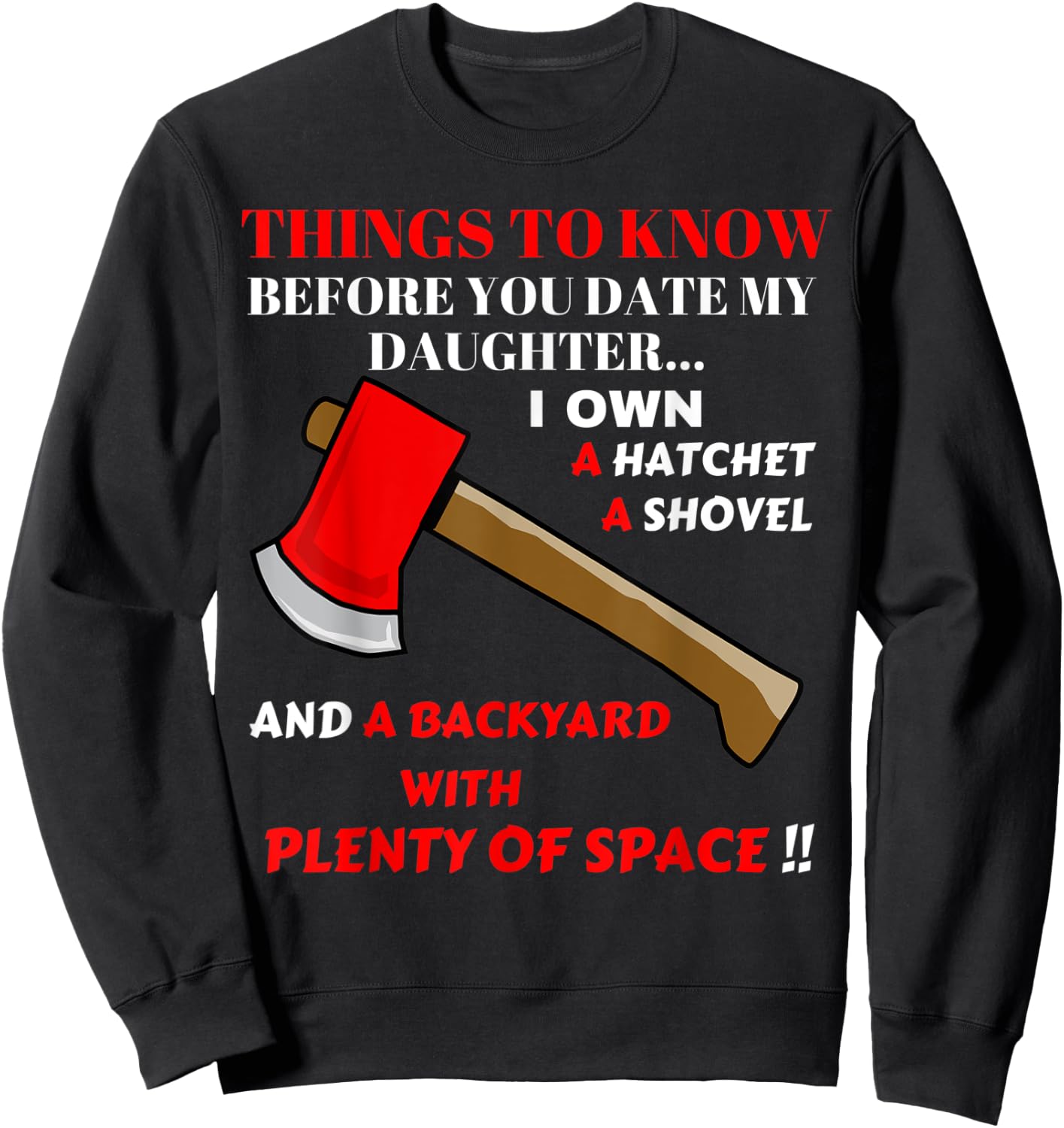 Funny Overprotective Superhero Parents Mum Dad Daughter Sweatshirt - Sweatshirt | Black