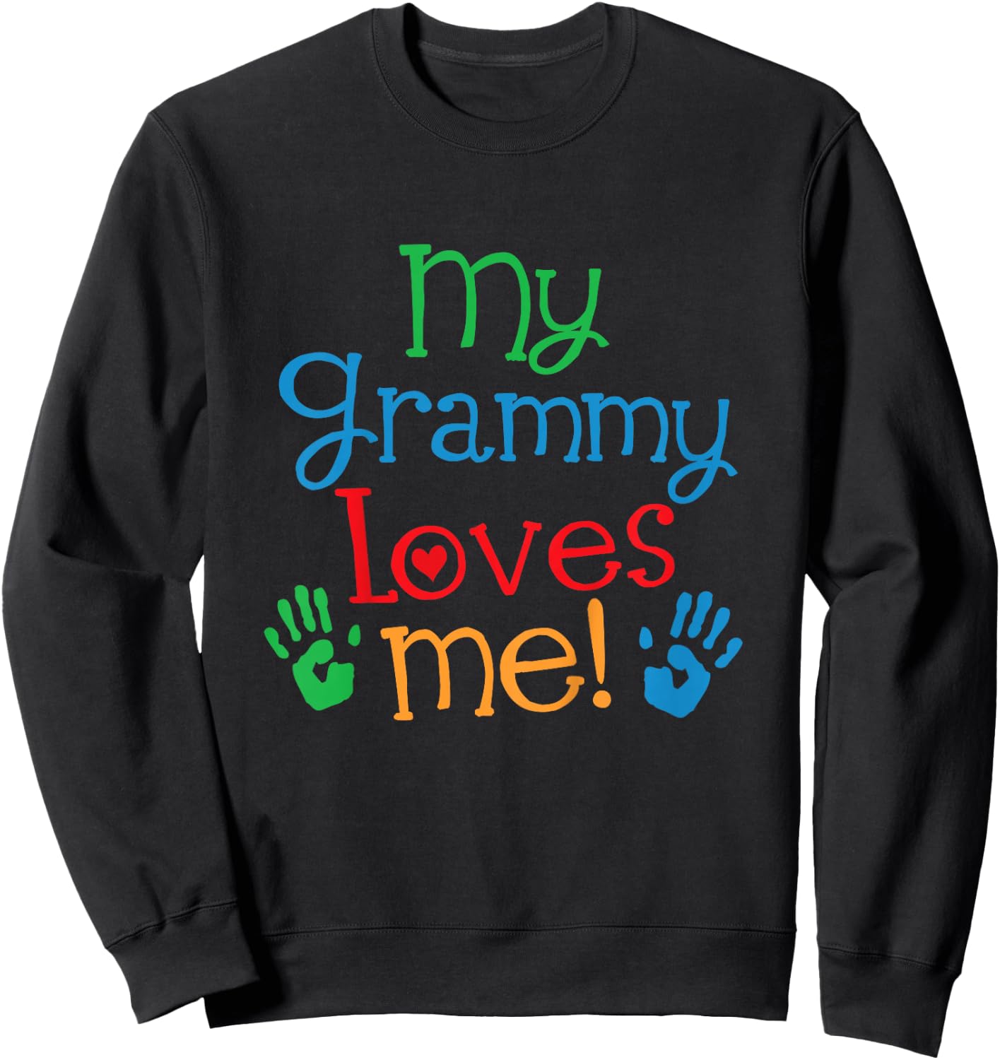 Kids My Grammy Loves Me Grandson Sweatshirt - Sweatshirt | Black