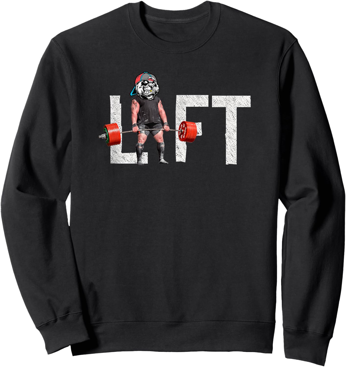 Lift Panda - Weight Lifting - Gym Shirt Work Out - Deadlift Sweatshirt - Sweatshirt | Black