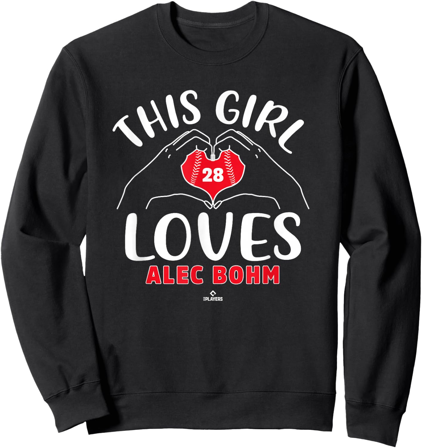 This Girl Loves Alec Bohm Philadelphia MLBPA Sweatshirt - Sweatshirt | Black