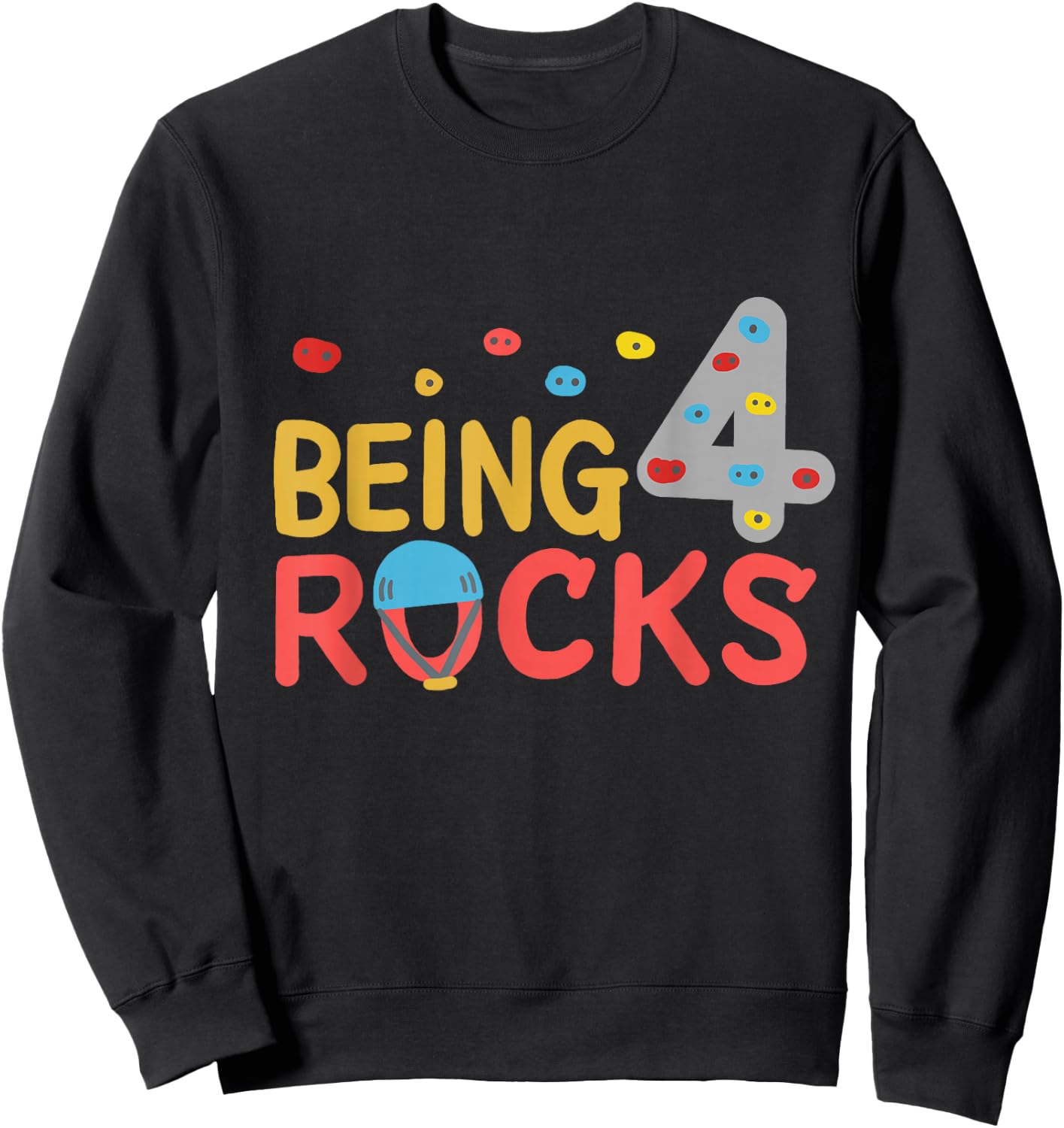 4th Birthday Climbing Gift Sweatshirt - Sweatshirt | Black