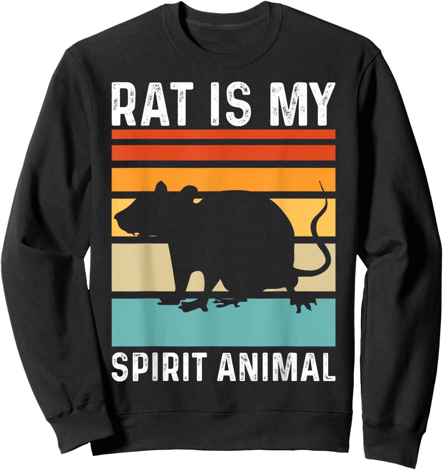 Kids Rat Is My Spirit Animal Funny Sweatshirt - Sweatshirt | Black