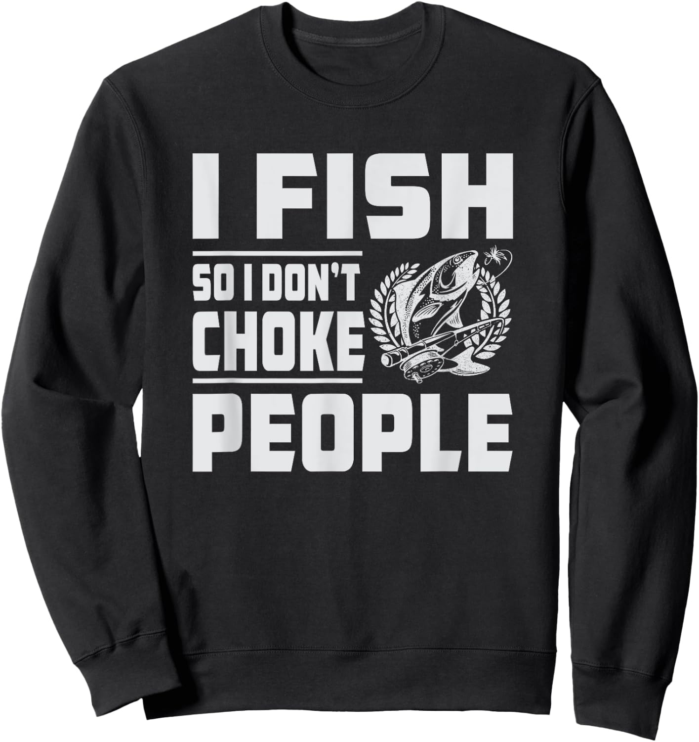 Funny Bass Fishing Sweatshirt - Sweatshirt | Black