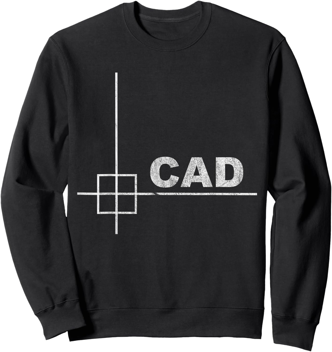 CAD Design - Minimalist Technical Look Sweatshirt - Sweatshirt | Black