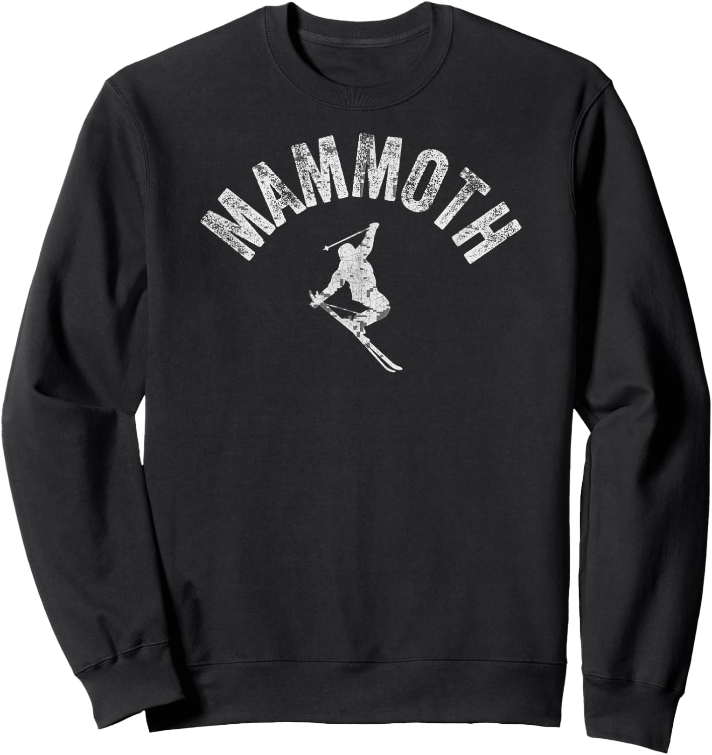 Mammoth CA Ski Vintage Skiing California Cool Mammoth Skier Sweatshirt - Sweatshirt | Black