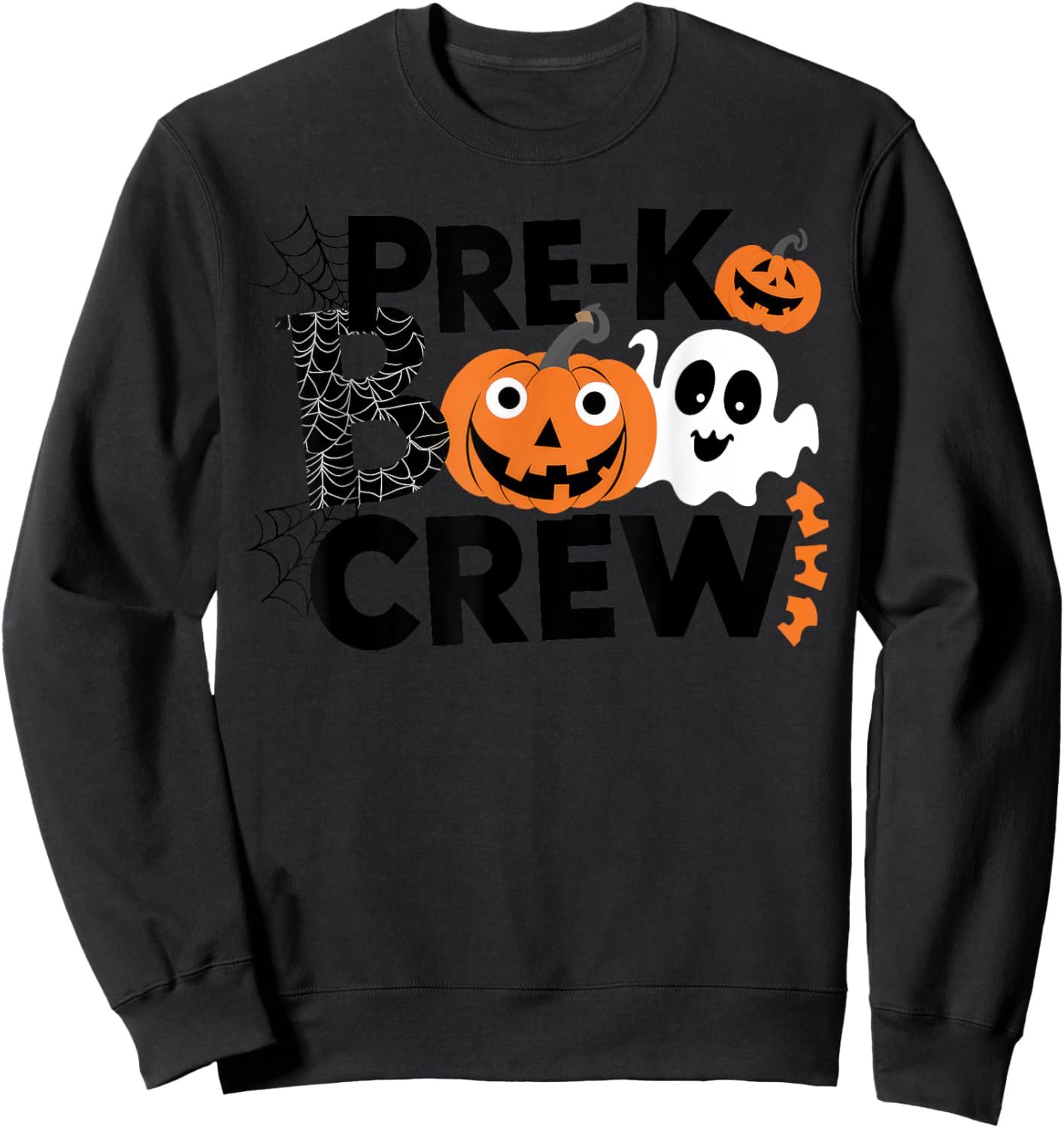 Pre-K Boo Crew Teacher Students Halloween Party Team Sweatshirt - Sweatshirt | Black