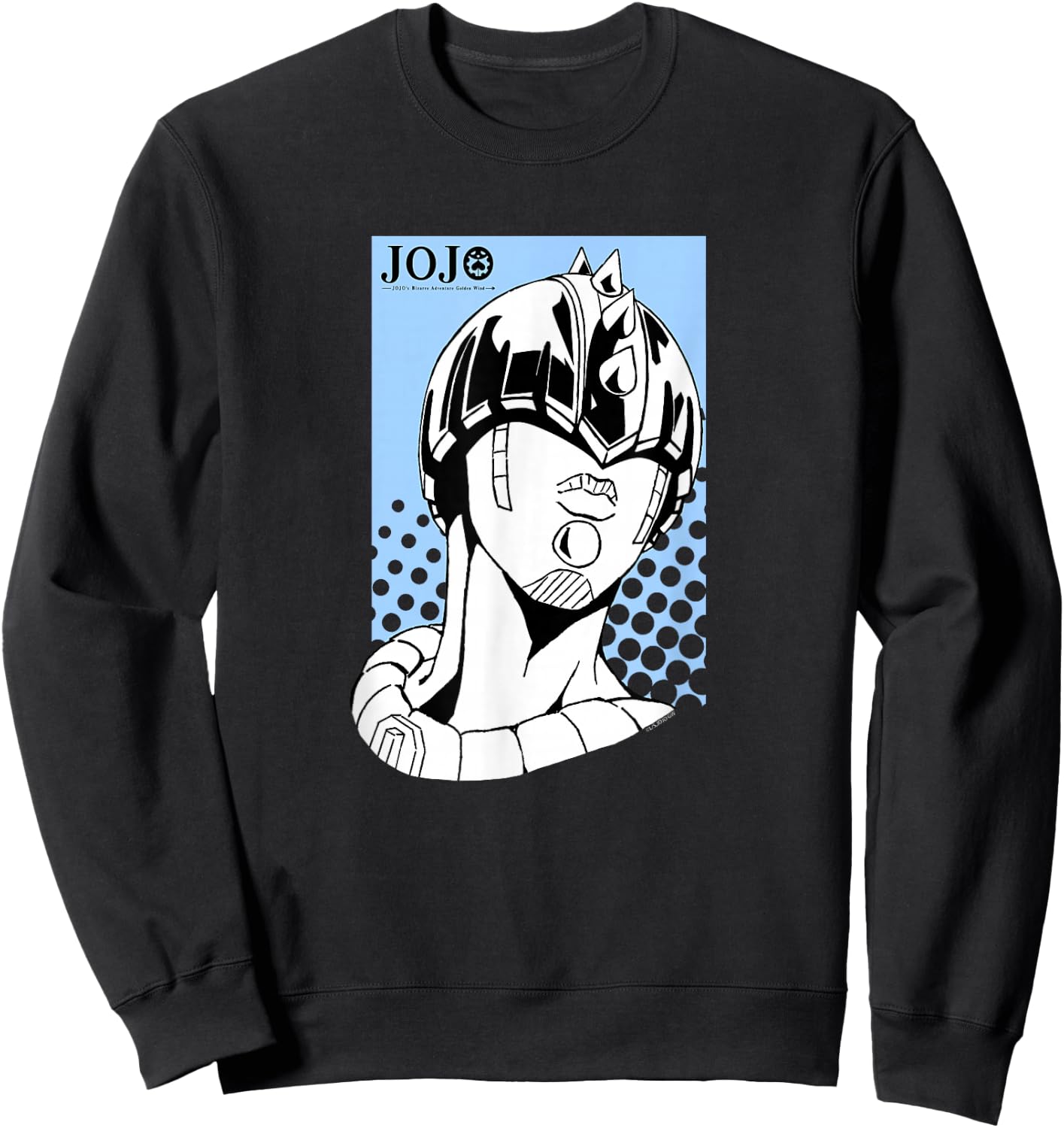 JoJo's Bizarre Adventure Zipper Man Head with Logo Anime Sweatshirt - Sweatshirt | Black