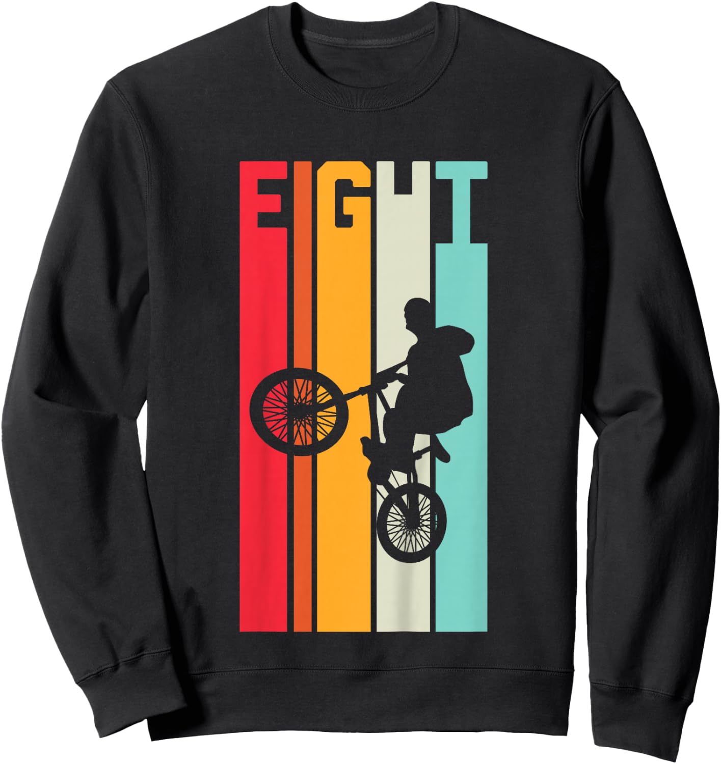 8 Year Old BMX Birthday Gift Party Boys Dirt Biking 8th Sweatshirt - Sweatshirt | Black