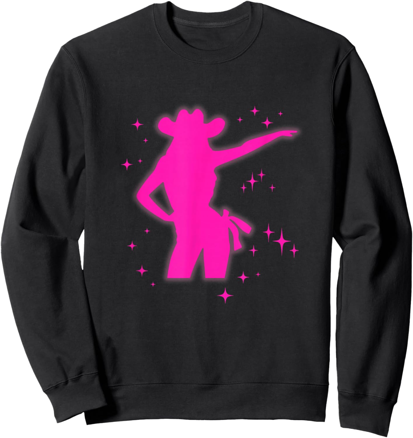 Pony and Heels Lover Pink Girls Clubs Disco Birthday Cowgirl Sweatshirt - Sweatshirt | Black