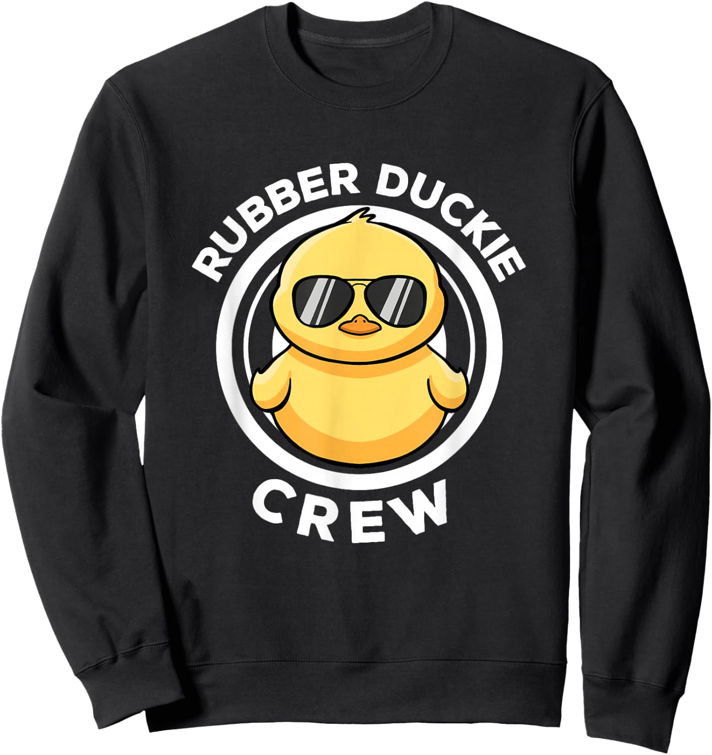 Rubber Duckie Crew I Love Ducks Lovers Funny Rubber Duck Sweatshirt - Sweatshirt | Black