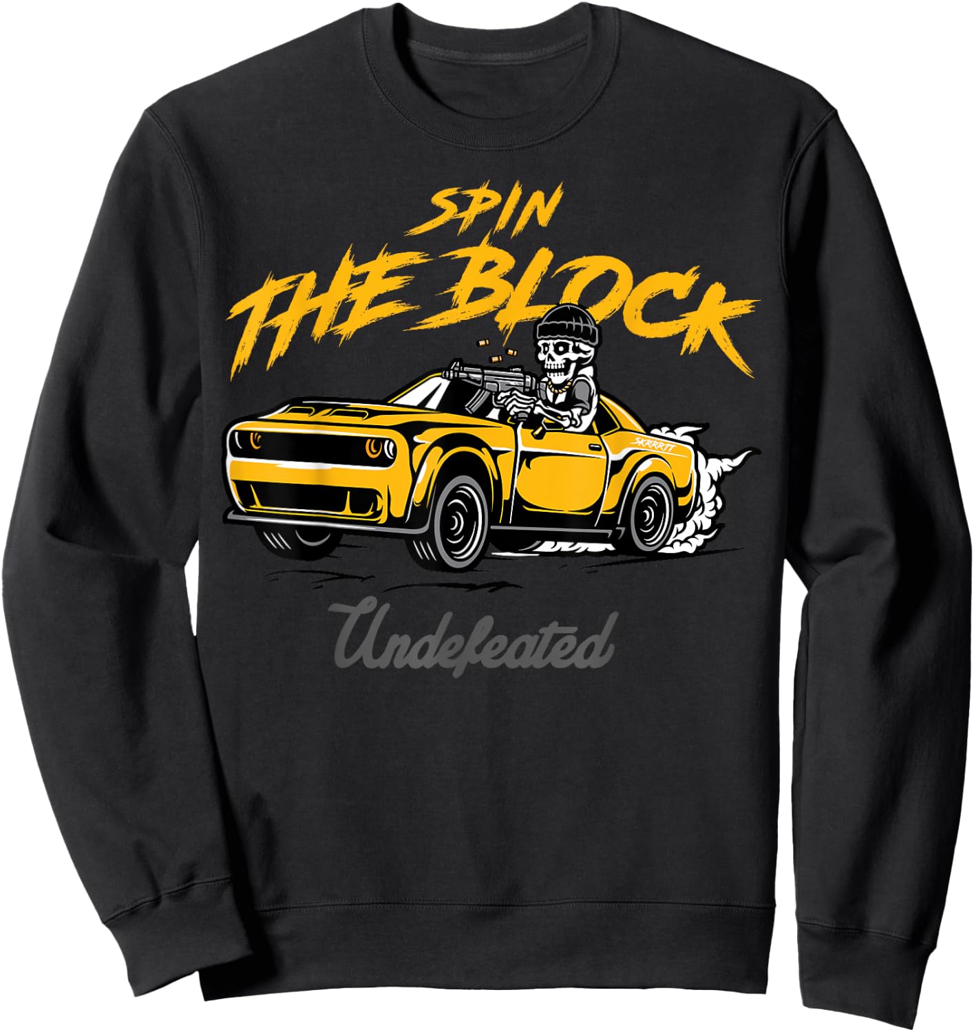 Sneaker Match SPIN THE BLOCK Charcoal University Gold Sweatshirt - Sweatshirt | Black