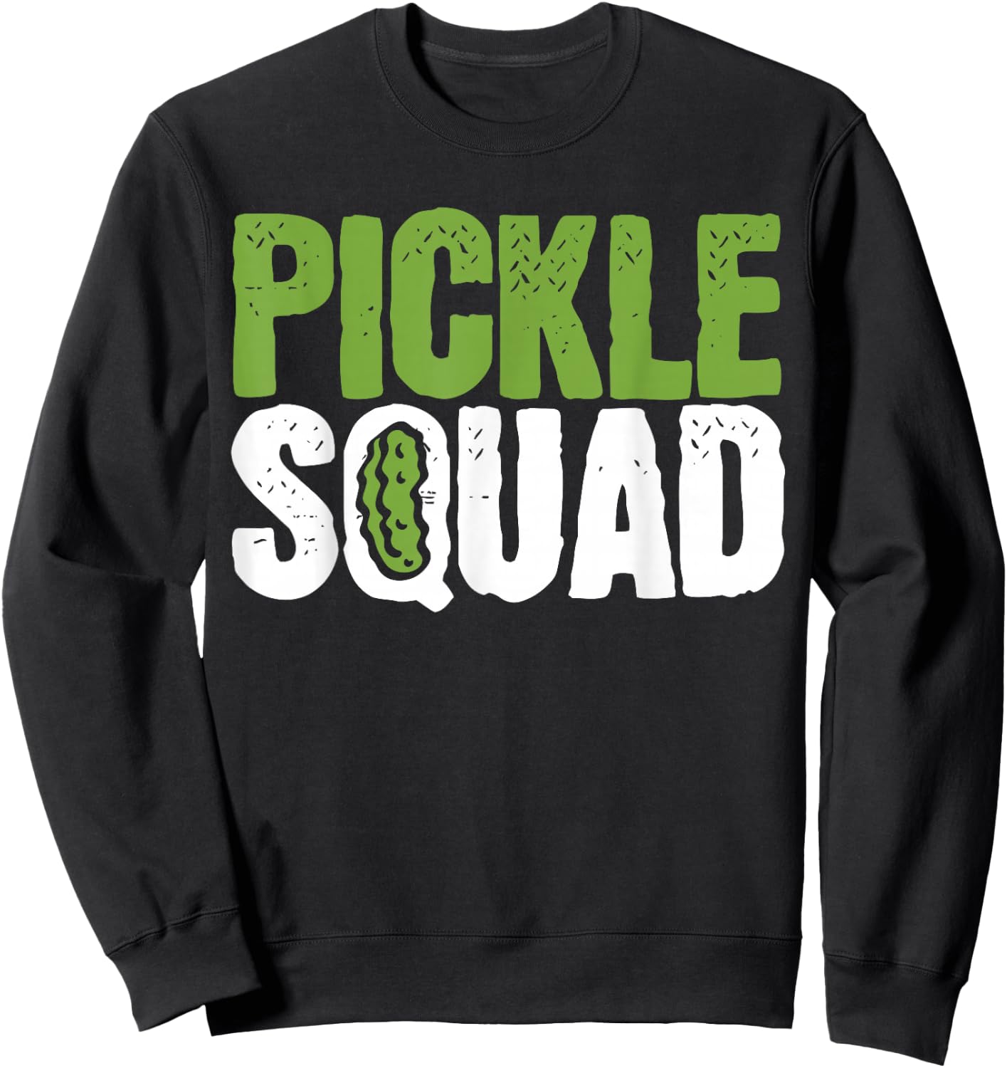 Pickle Cucumber Vegan Squad Green Grocer Sweatshirt - Sweatshirt | Black