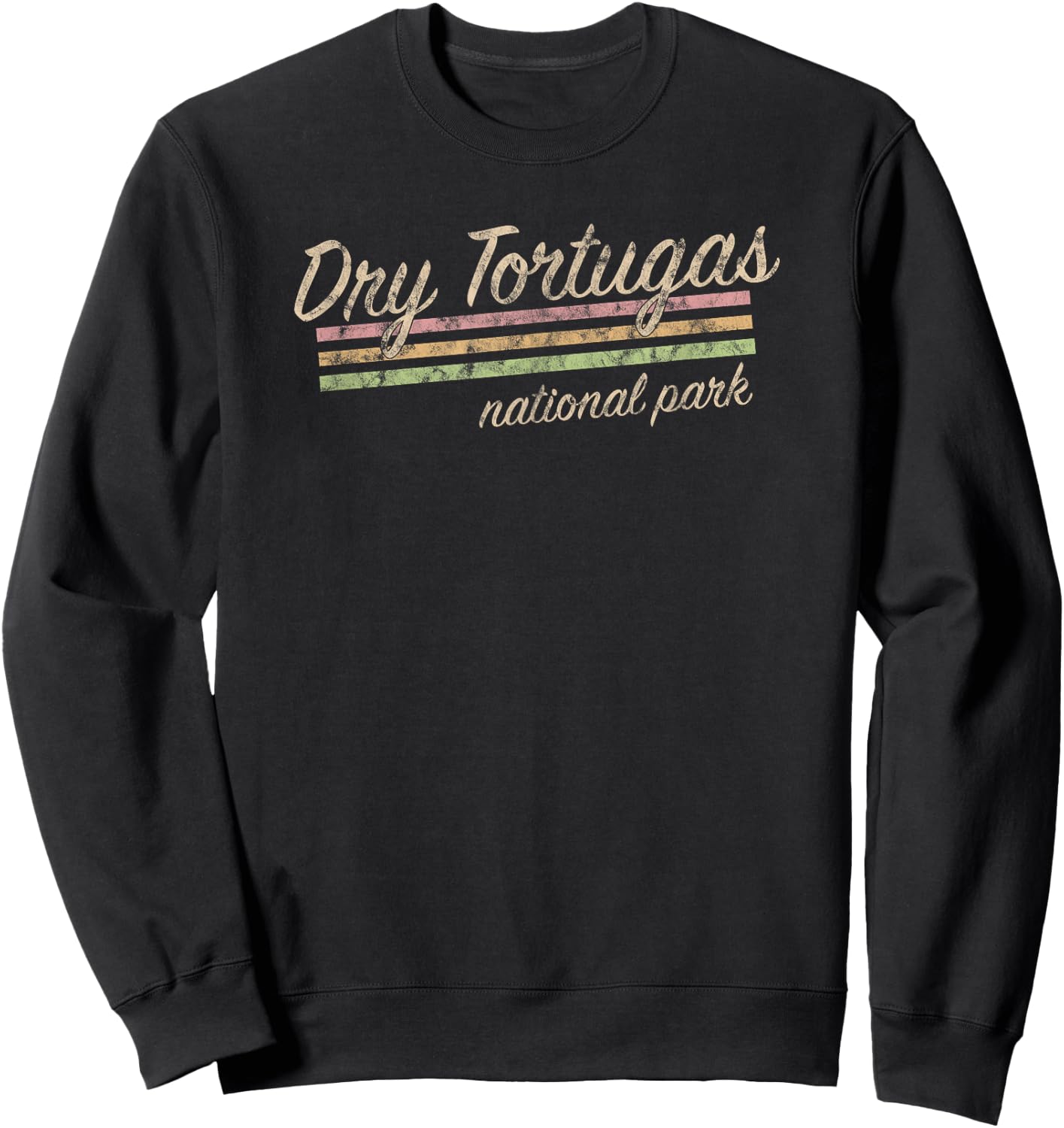 Dry Tortugas National Park Retro Vintage Sweatshirt - Sweatshirt | Black