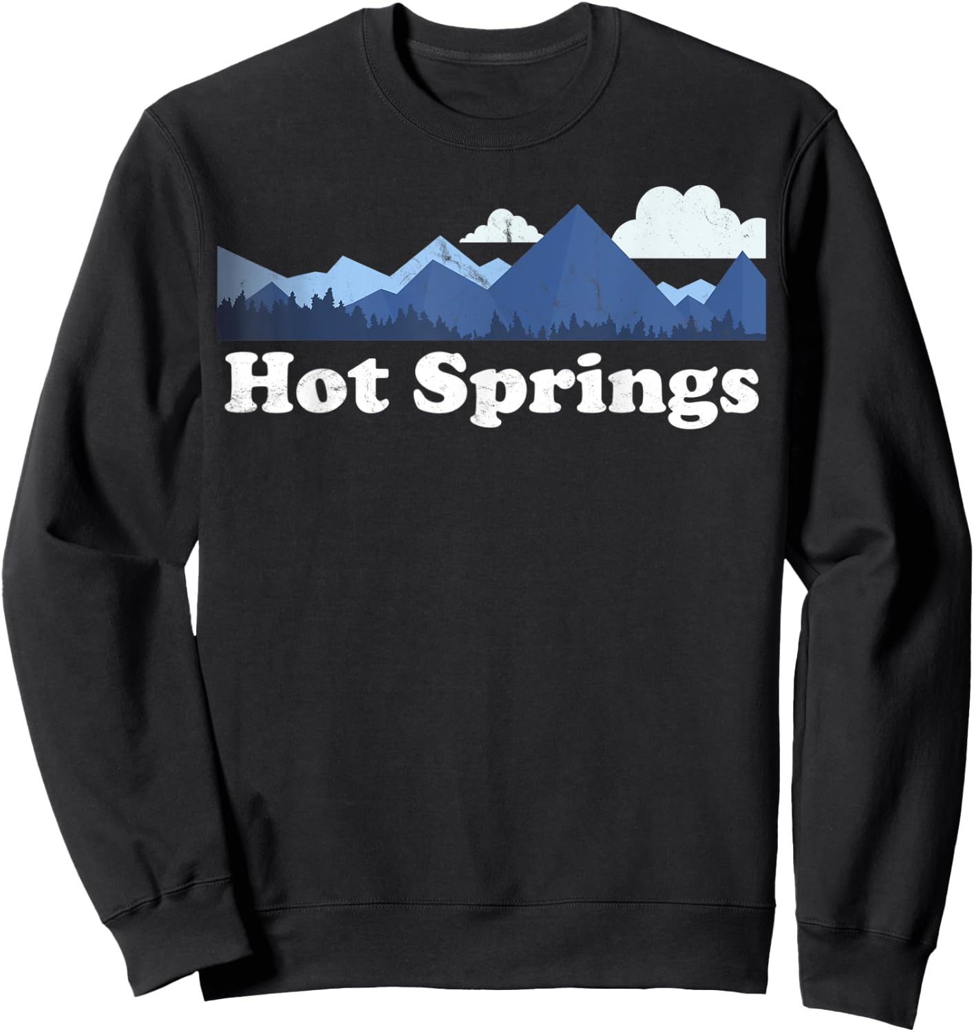 Hot Springs North Carolina Blue Ridge Mountains NC Sweatshirt - Sweatshirt | Black