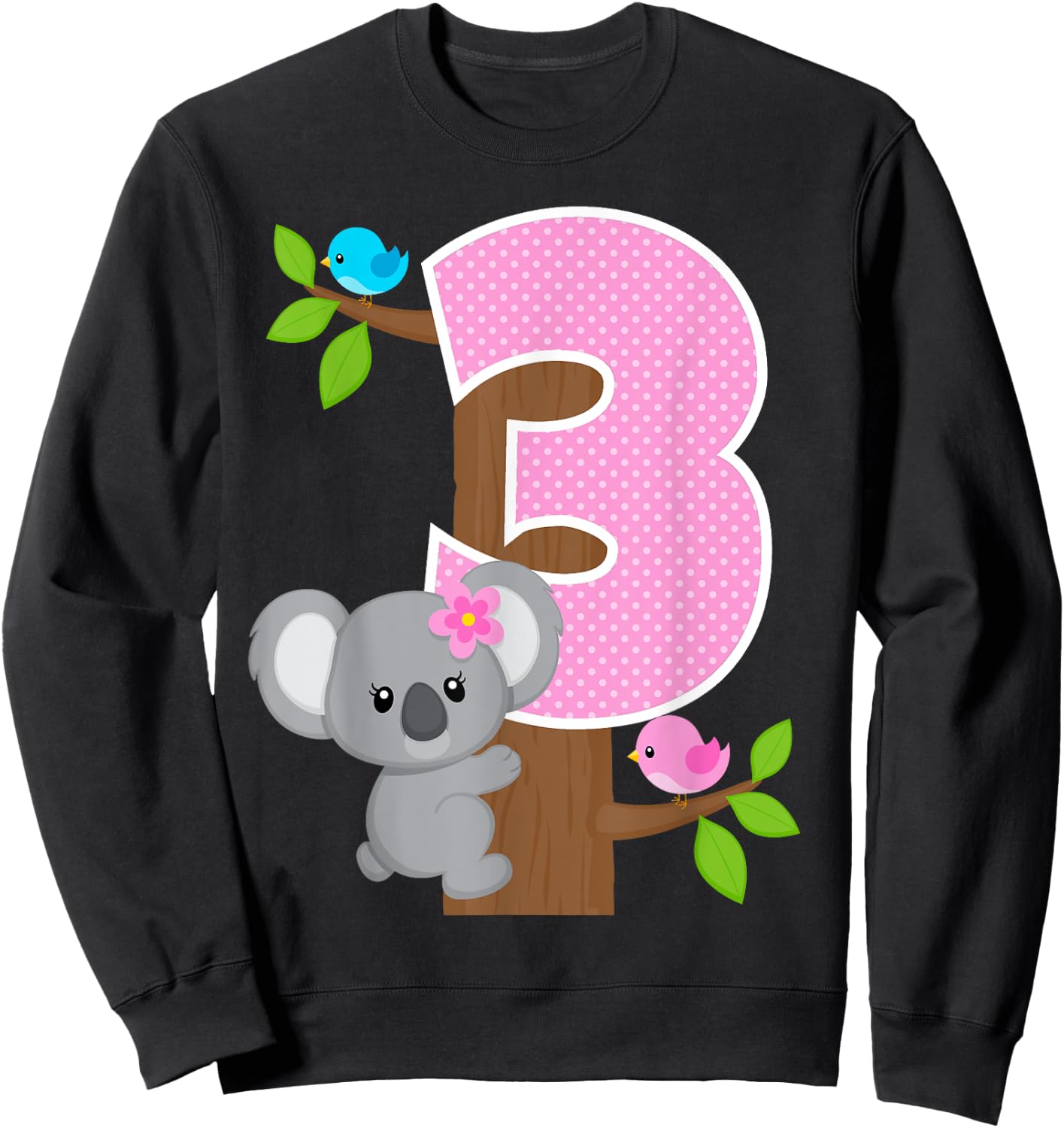 Koala Bear 3rd Birthday Girl 3 Year Old Birthday Koalas Bday Sweatshirt - Sweatshirt | Black