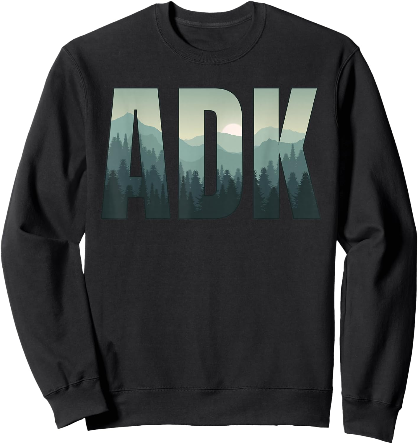 Cool Adirondack Mountains Adirondacks ADK Gift Sweatshirt - Sweatshirt | Black