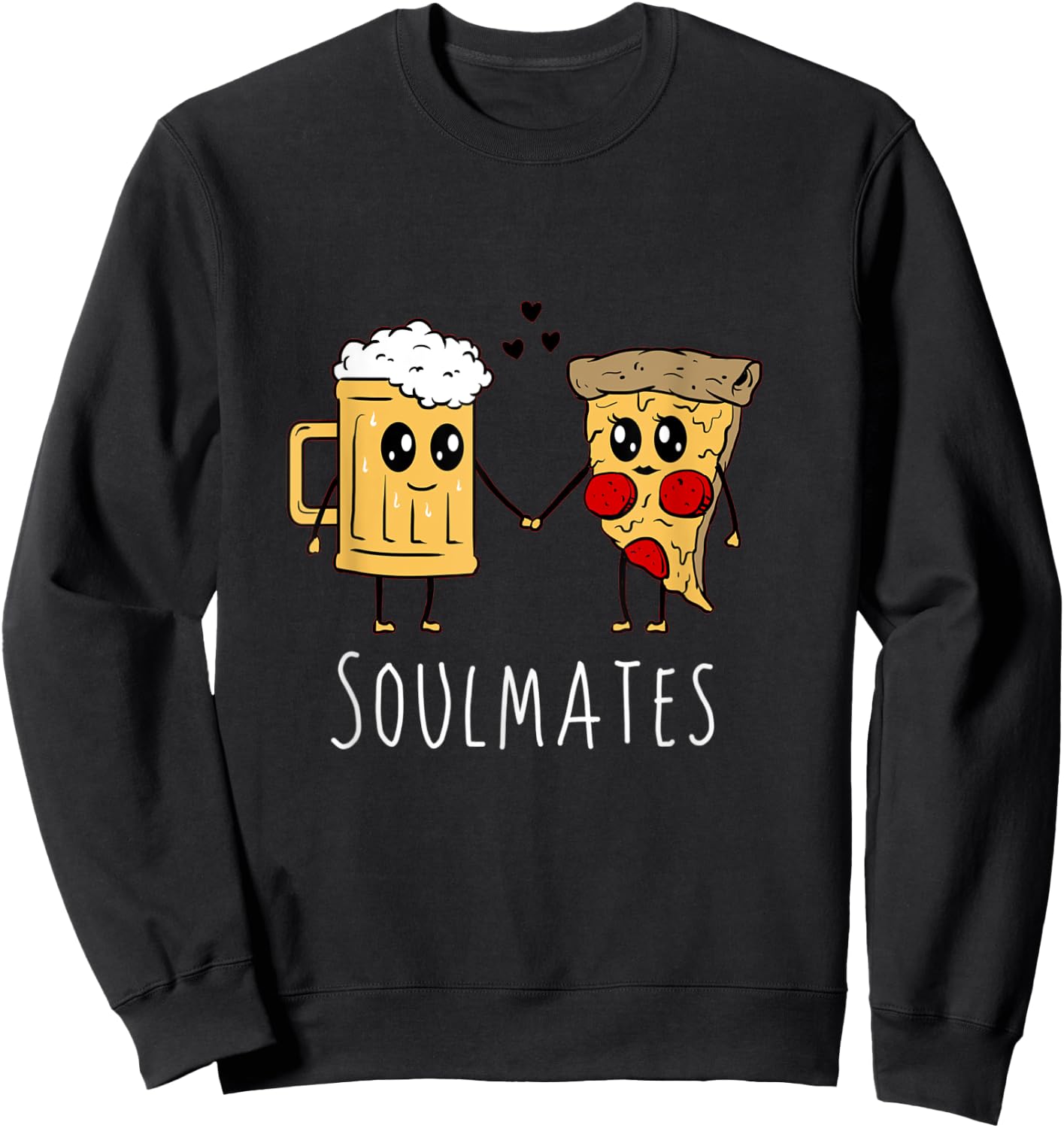 Soulmates Pizza Beer Sweatshirt - Sweatshirt | Black