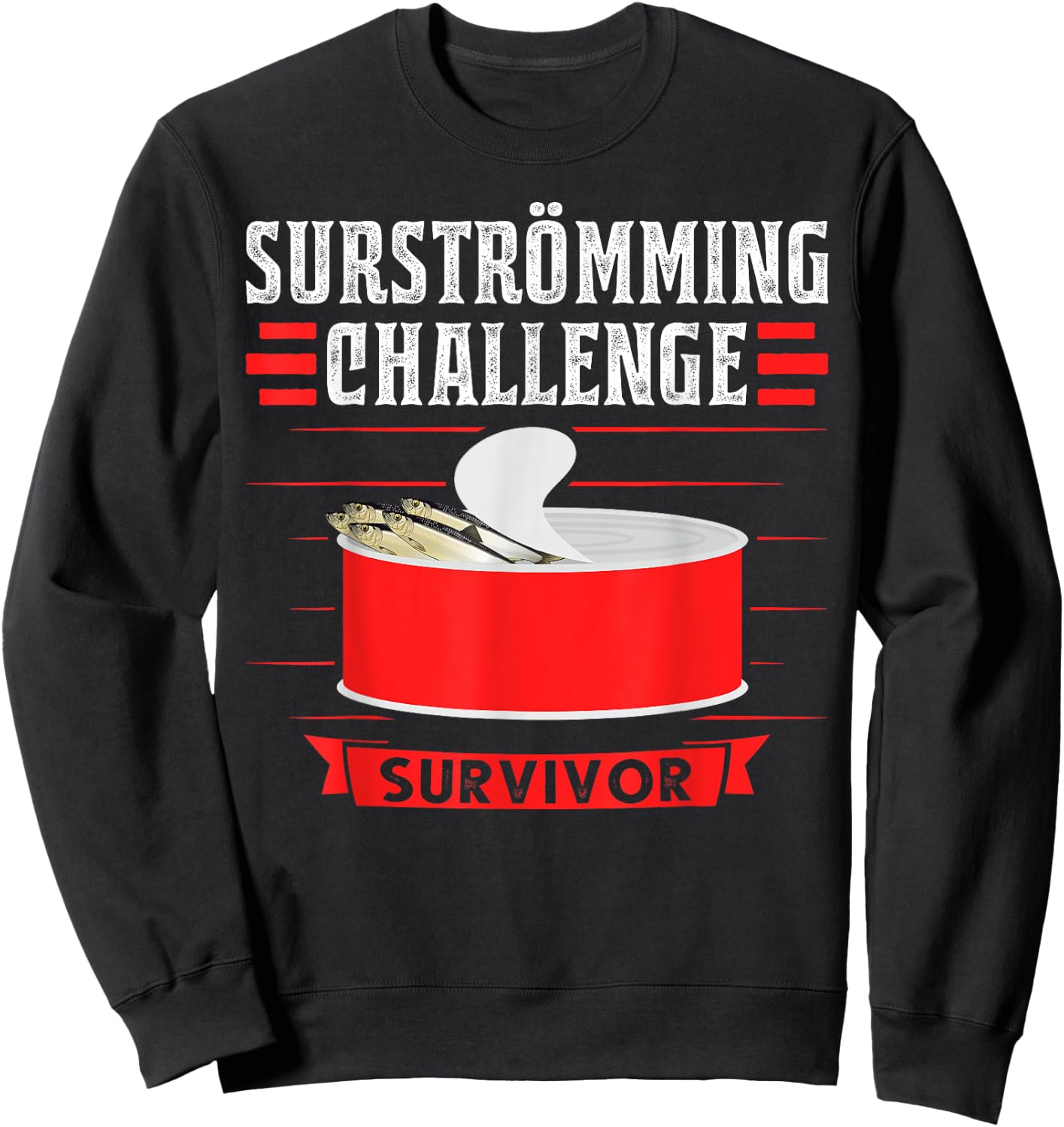 Surströmming Challenge survivor Sweden Sweatshirt - Sweatshirt | Black