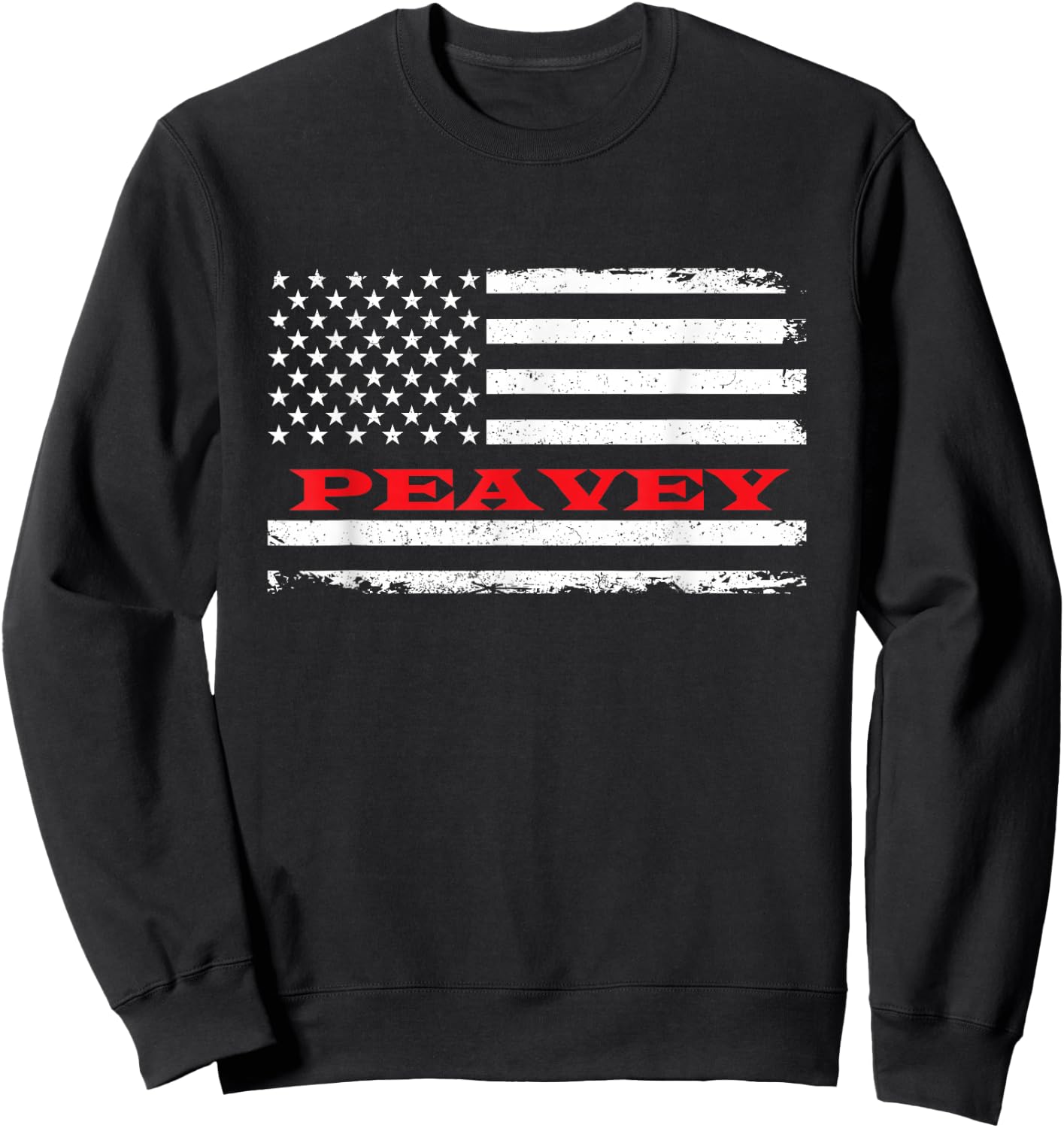 Idaho American Flag Peavey USA Patriotic Souvenir Sweatshirt - Sweatshirt | Black