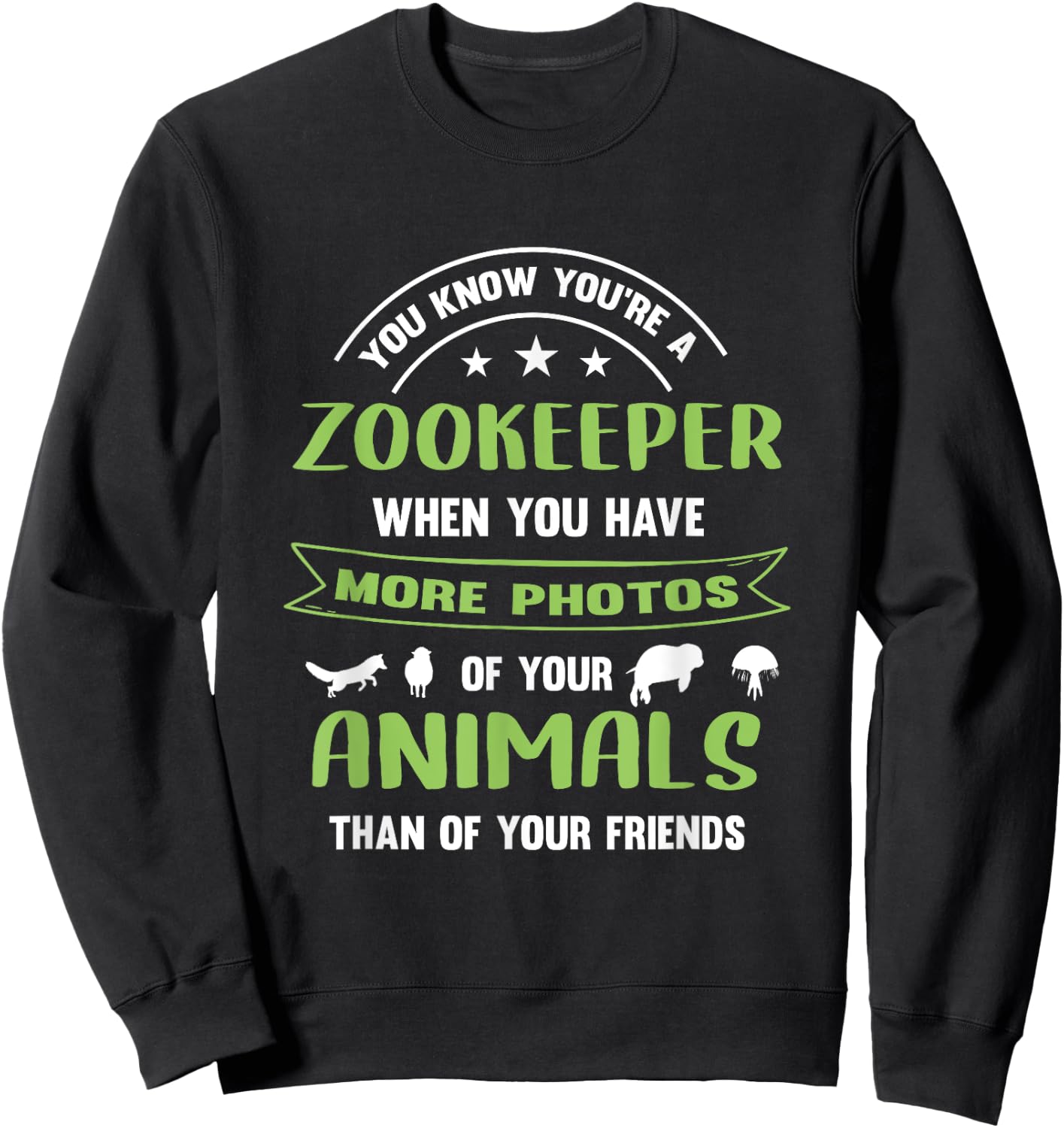 Zoo Keeper Zookeeper Photos Animals Friends Animal Keeper Sweatshirt - Sweatshirt | Black