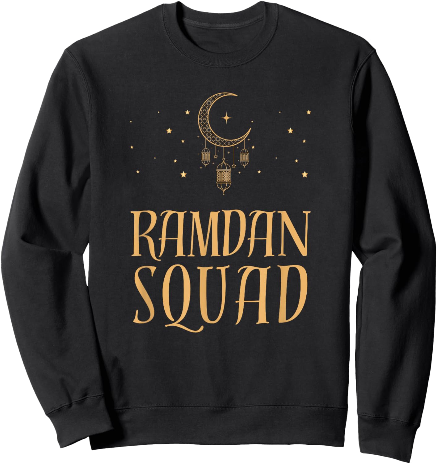 Ramadan Squad Family Group Matching Ramazan Party Pajama Sweatshirt - Sweatshirt | Black