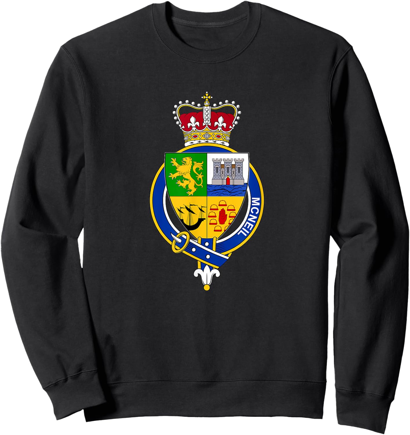 McNeil Coat of Arms - Family Crest Sweatshirt - Sweatshirt | Black