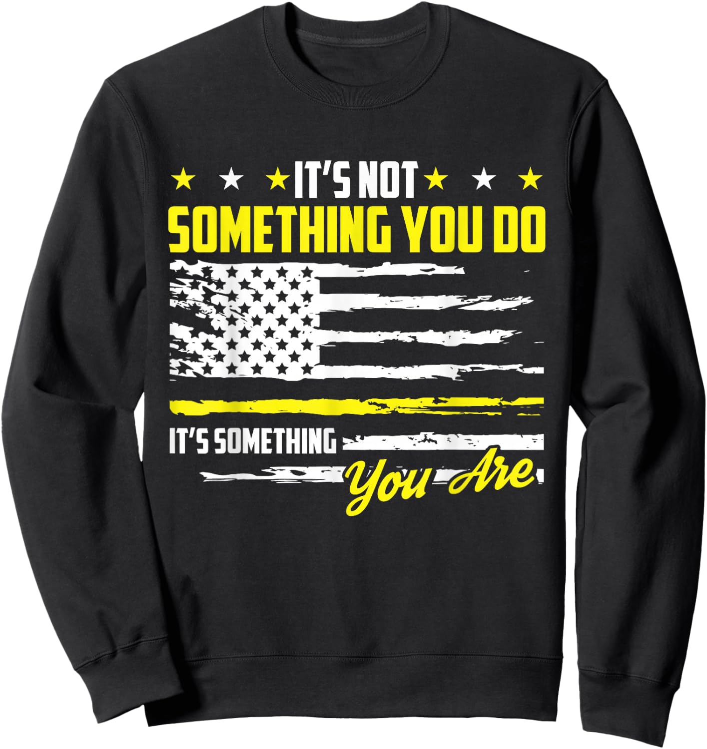 911 American Flag Dispatch-er USA Thin Gold Line Operator Sweatshirt - Sweatshirt | Black